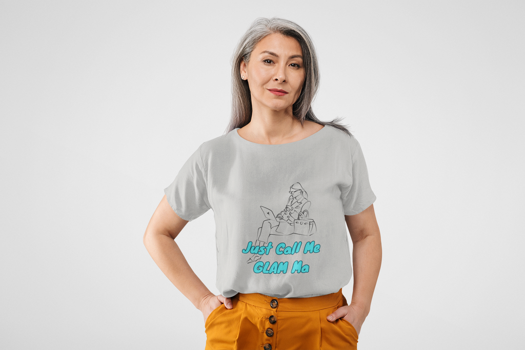 Fun Just Call Me Glam Ma Unisex Tee, Fun Graphic Cotton Shirt, Casual Wear, Gift for Friends, Summer Style, Statement Tee