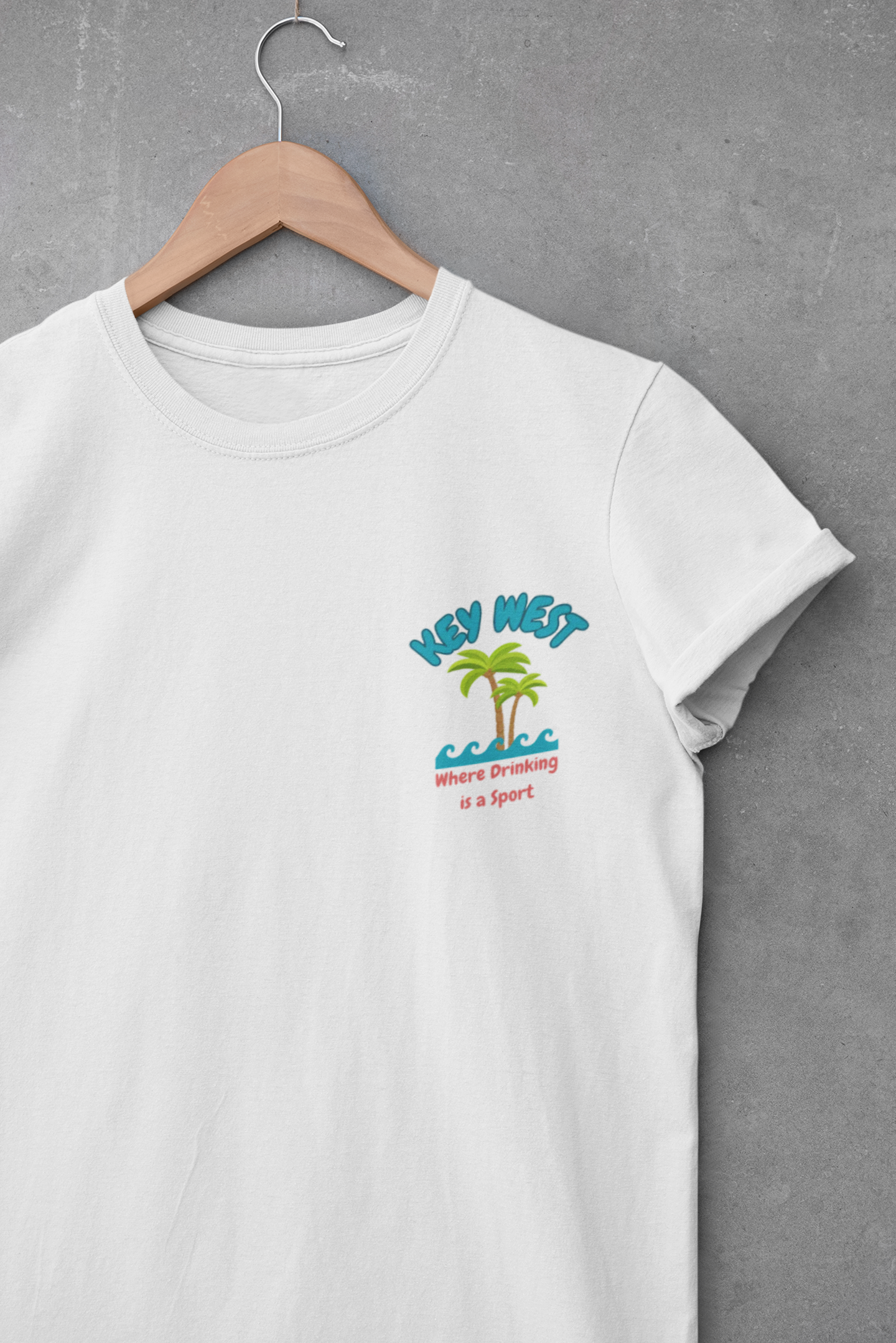 Funny Drinking is a Sport - 'Key West' Graphic Tee, Travel Shirt, Casual Wear, Beach Apparel, Summer Outfit
