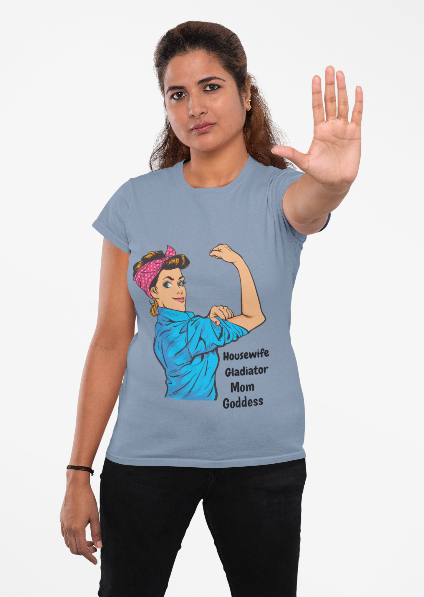 Empowered Housewife/Goddess Tee, Feminist Shirt, Mom Gift, Gladiator T-Shirt, Vintage Style Apparel, Everyday Favorite Tee