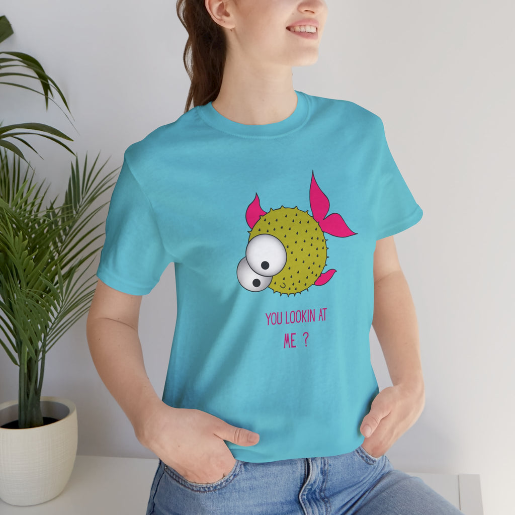 Whimsical and Fun Puffer Fish Tee - Fun Short Sleeve Shirt for Aquatic Lovers, Ideal for Gift Giving, Casual Wear, Summer Fashion, and Beach Days