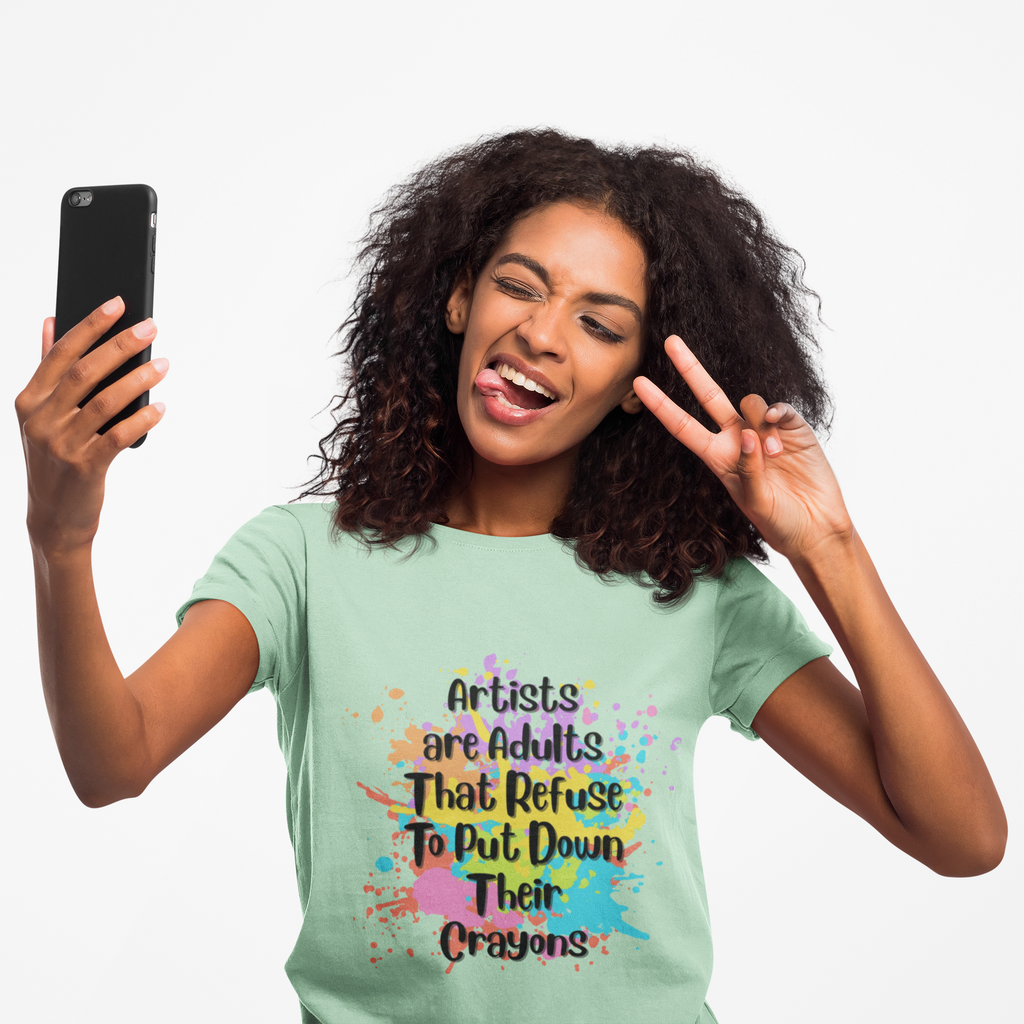 Fun Creative Artist Unisex Heavy Cotton Tee for Art Lovers, Gift for Artists, Quirky T-Shirt, Fun Casual Wear, Birthday Gift, Art Enthusiast Shirt