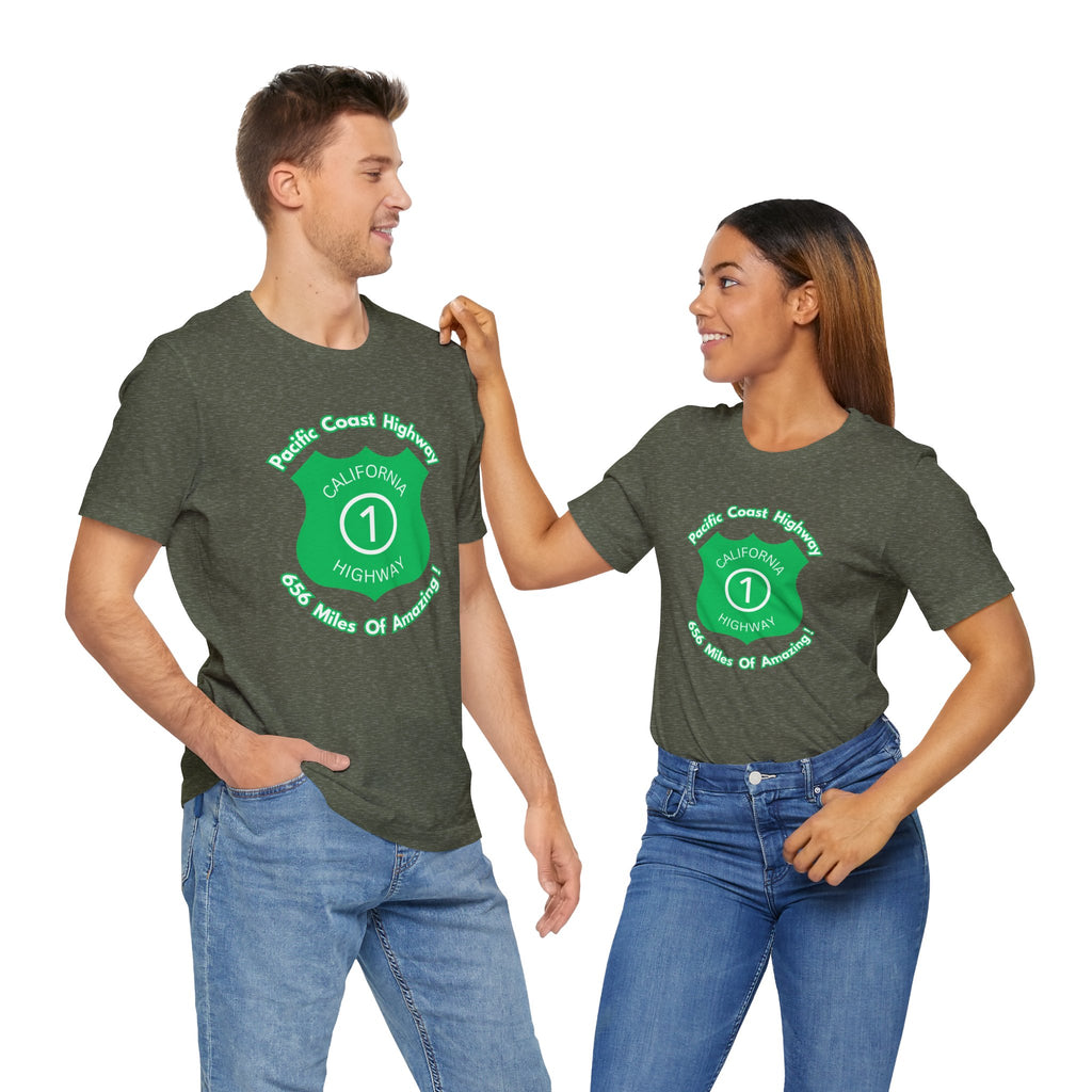 California Highway 1 Pacific Coast Highway Destination Unisex Tee | Perfect for Road Trips, Travel Lovers, Summer Vibes, Everyday Wear, and Gift Giving
