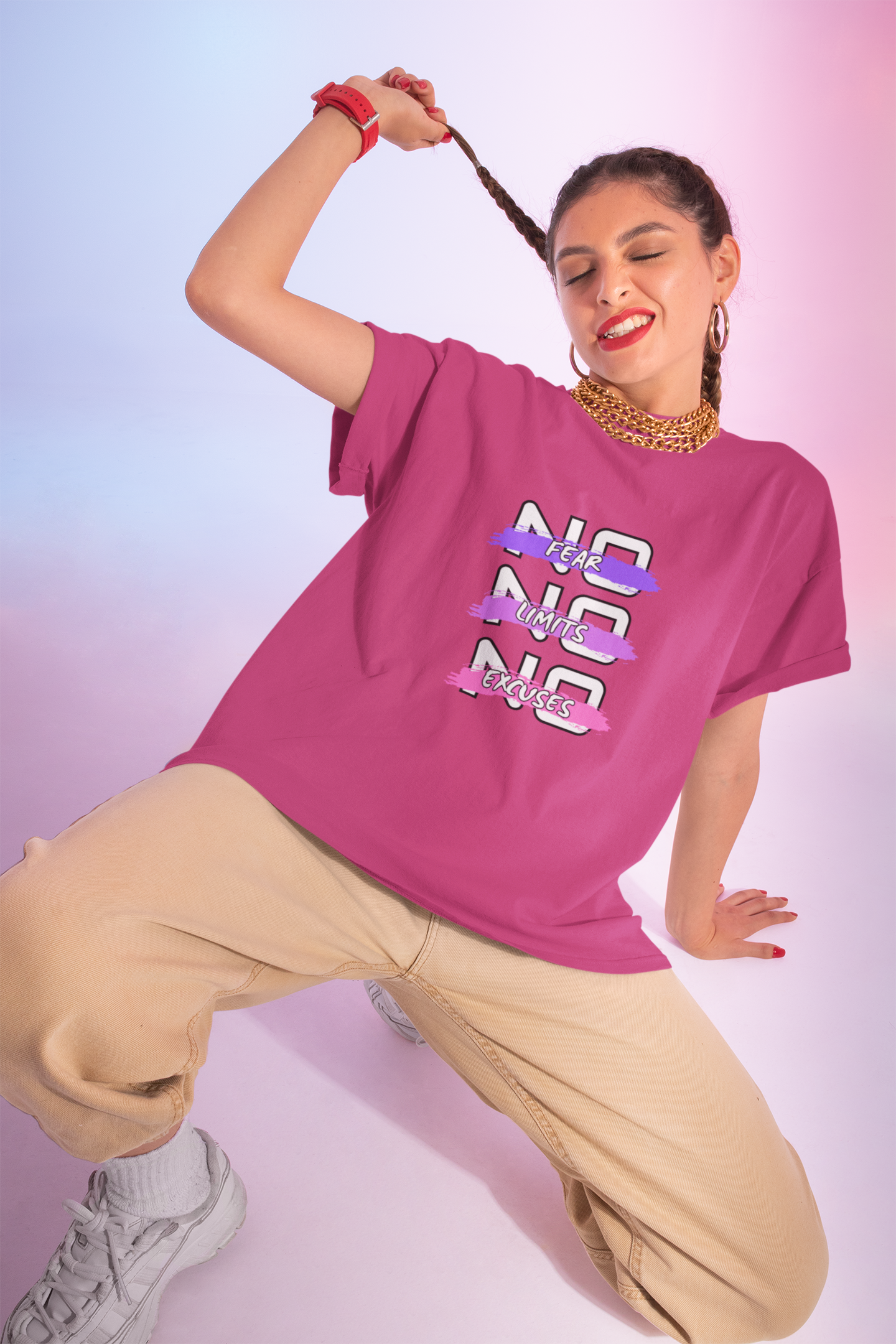 Motivational Graphic Unisex Tee - "No Limits, No Excuses"  Jersey Short Sleeve Shirt, Fitness Apparel, Workout Gear, Inspirational Tee, [...]
