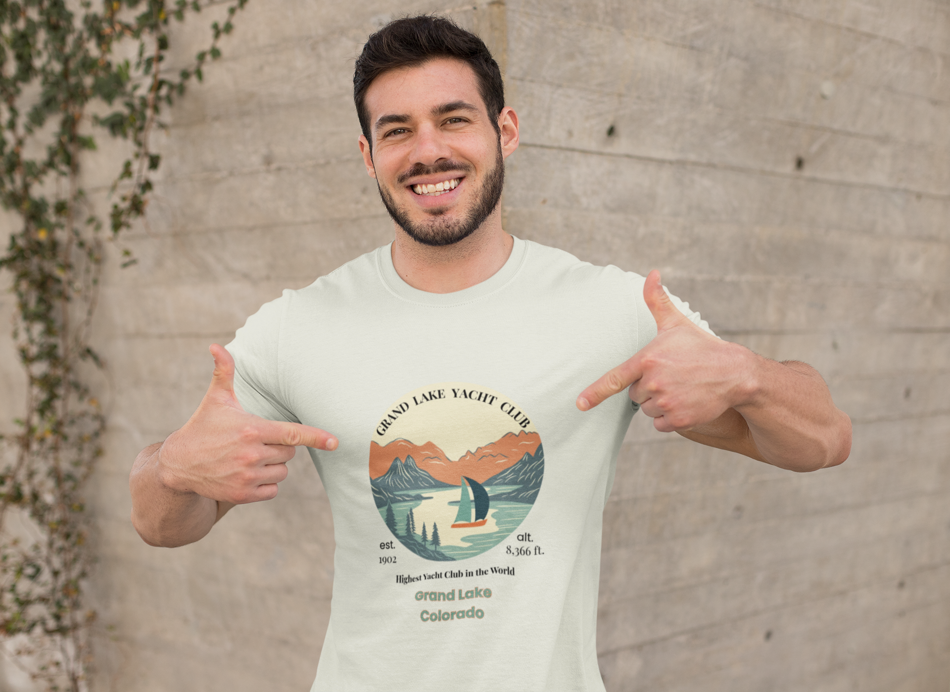 Grand Lake Colorado Yacht Club Destination Tee - Unisex Short Sleeve Shirt, Relaxed Fit, Summer Style, Outdoor Adventure, Gift for Travelers