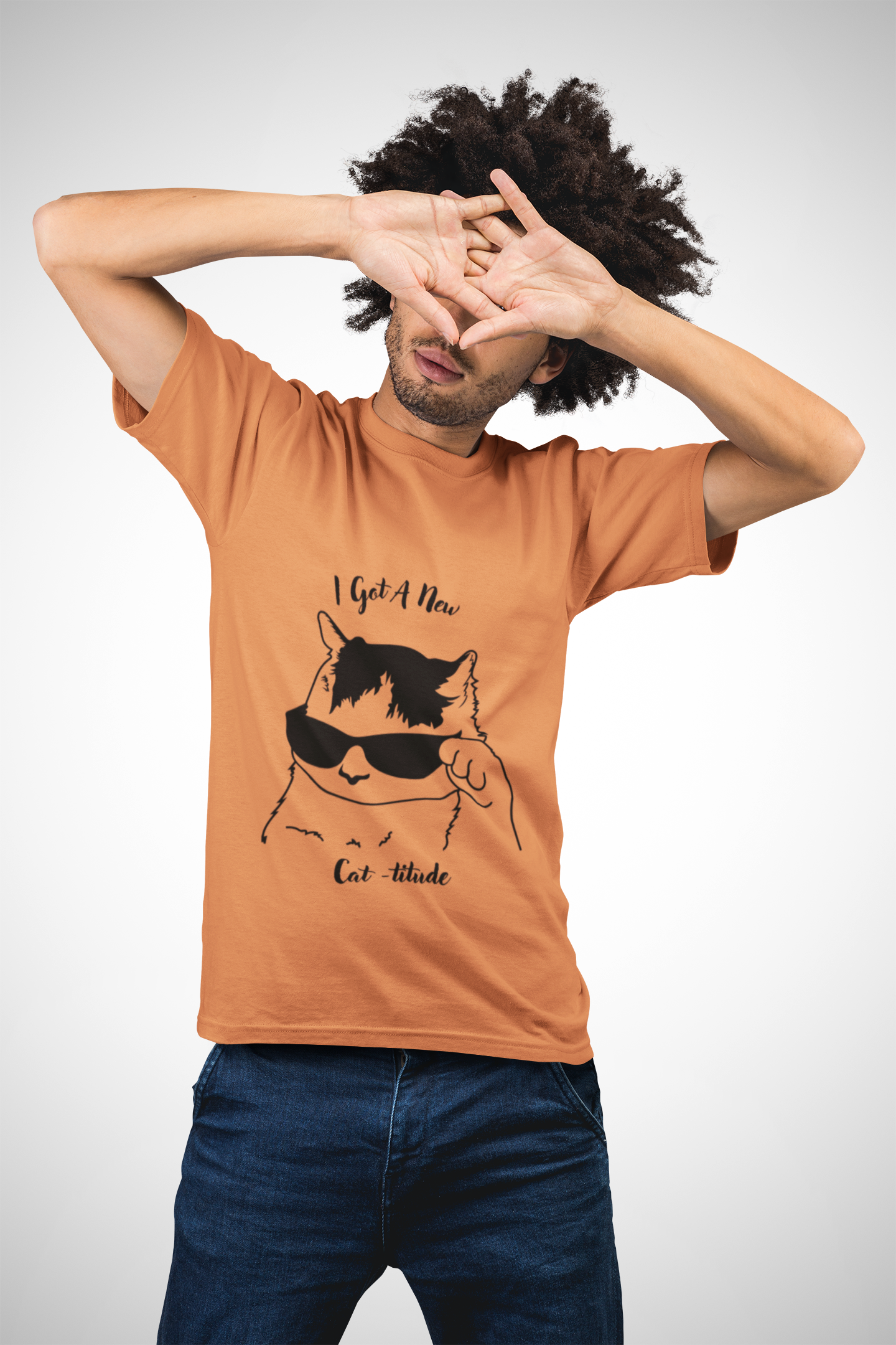 Cat Lovers Show Your Cool Cat - titude  with this Fun Heavy Cotton Unisex Tee Shirt