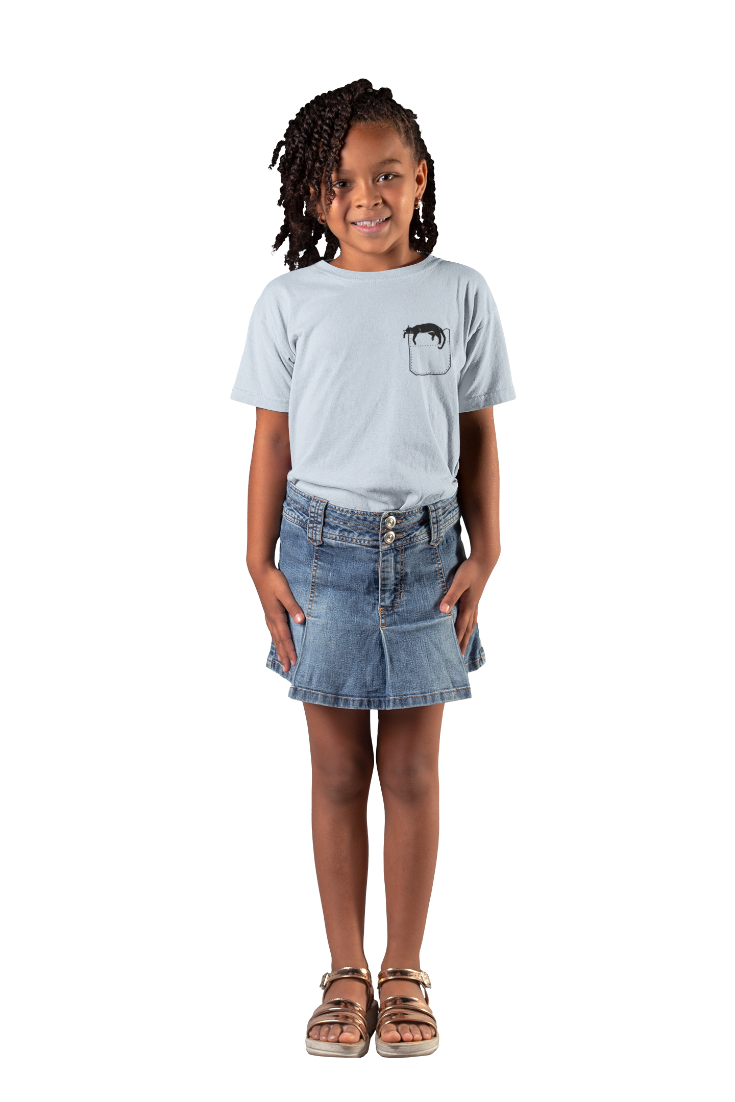 Cute Pocket Pet (Cat) Unisex Heavy Cotton Toddler T-Shirt.  There is No Pocket on this Shirt.  The Pocket is part of the Artwork