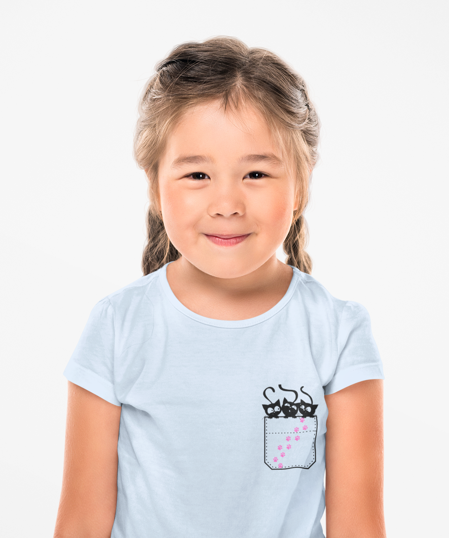 Cute and Playful Pocket Pet (Kittens) Unisex Heavy Cotton Toddler  The Shirt has NO Pocket.  The Pocket is part of the Artwork