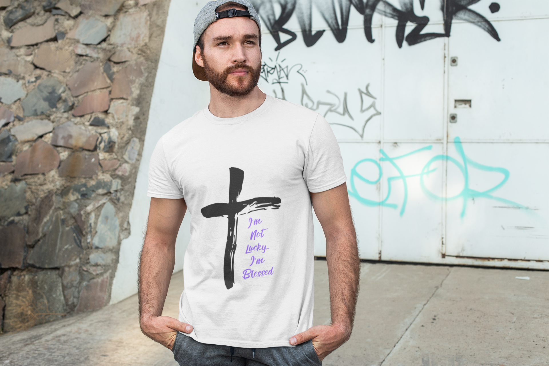 Faith-Inspired Unisex Heavy Cotton Tee - 'I NOT Lucky ...I Am Blessed'
