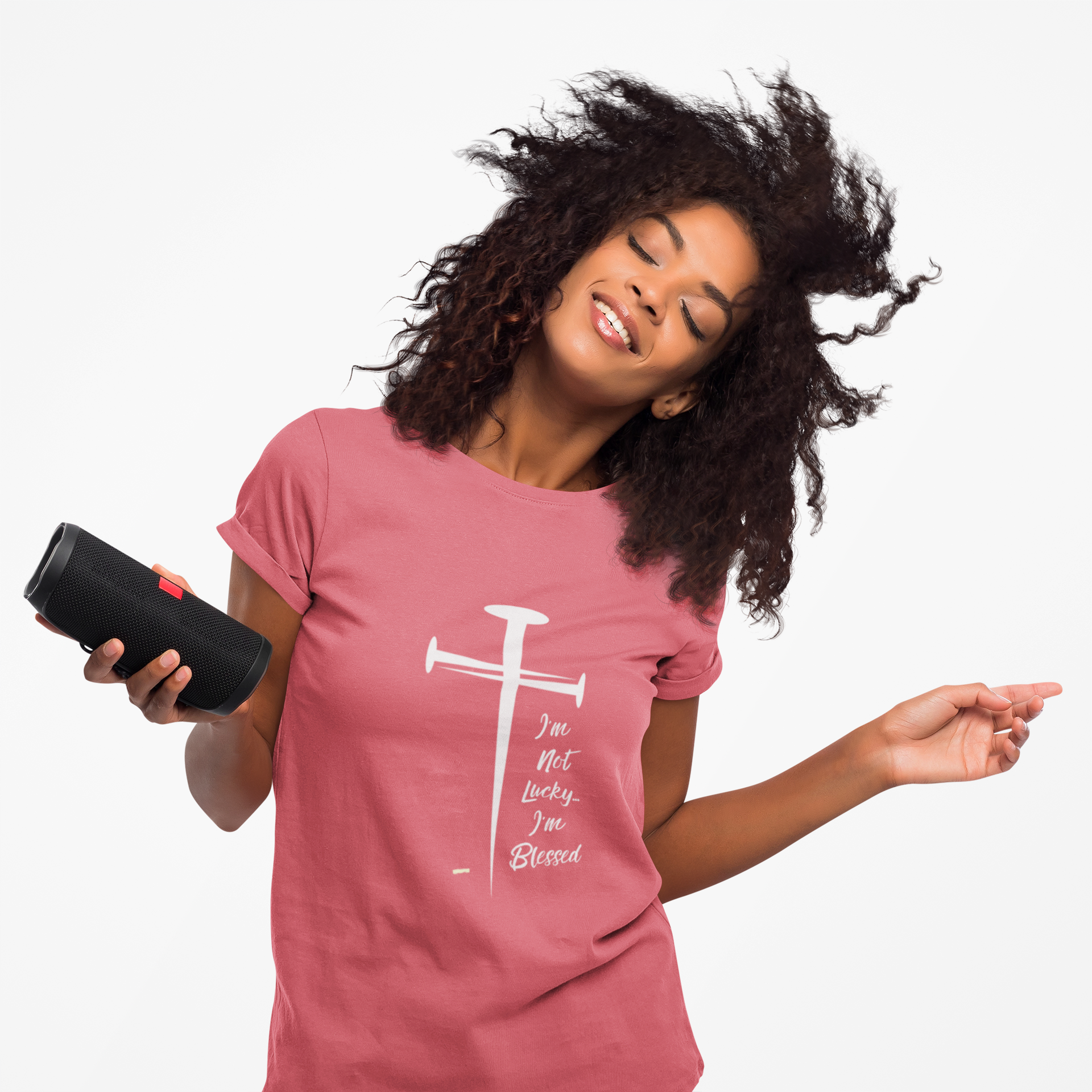 Faith Affirmation  I'm NOT Lucky...I'm Blessed Comfortable Unisex Heavy Cotton Tee for Comfortable Everyday Wear