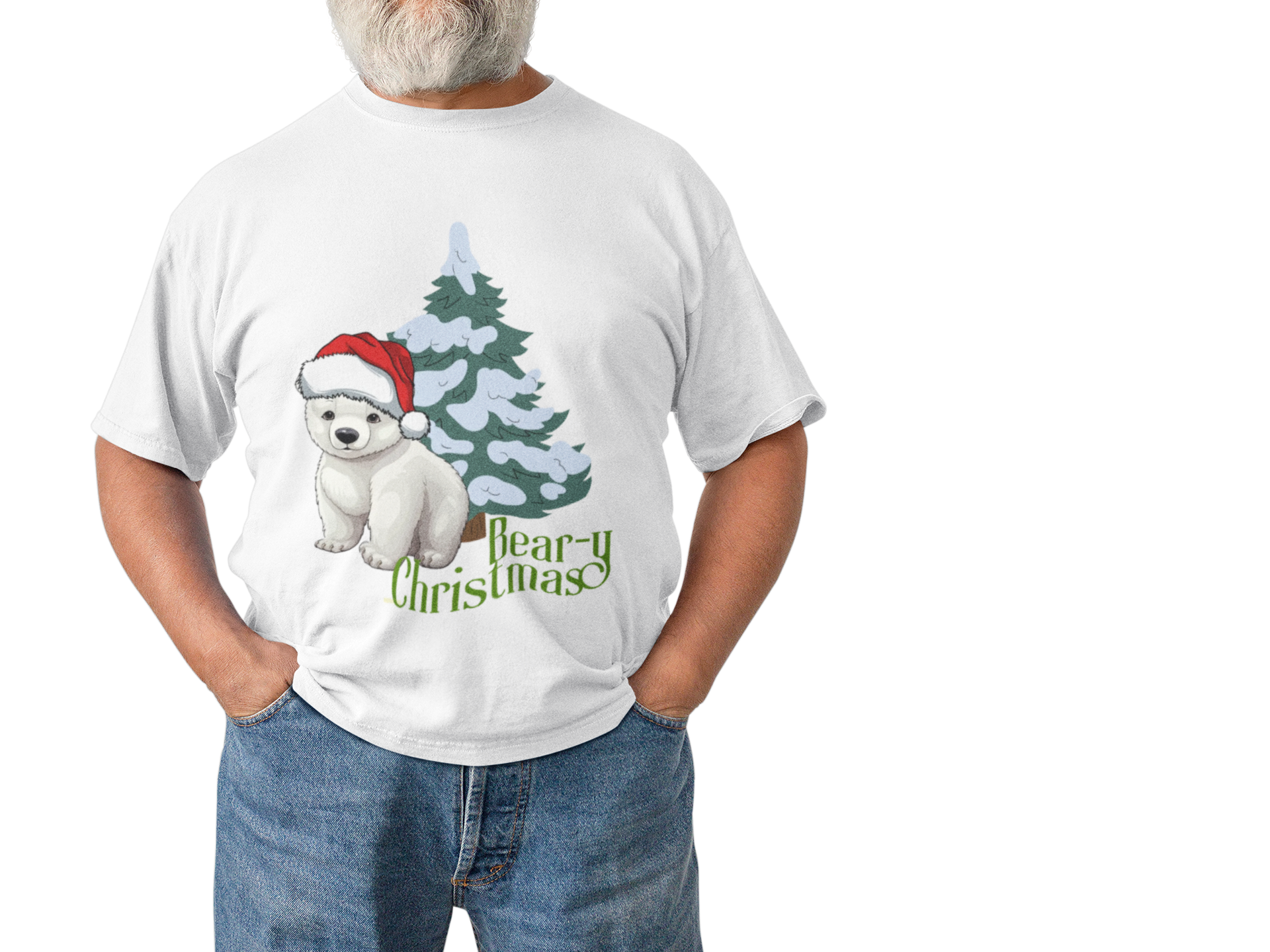 Festive Merry Bear-y Christmas Unisex Heavy Cotton Tee, LGBTQIA+ Community Fun