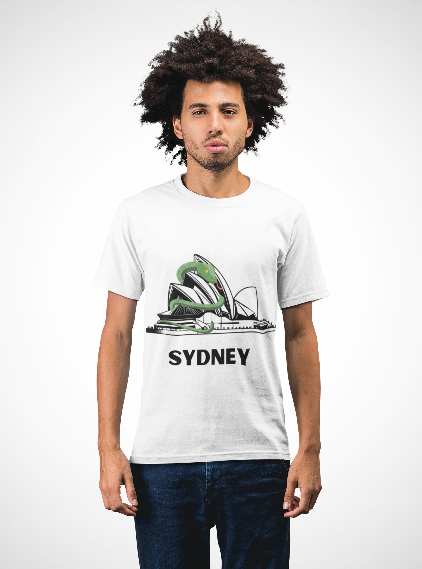 Fun and Quirky Sydney Opera House Graphic Unisex Heavy Cotton Tee Shirt