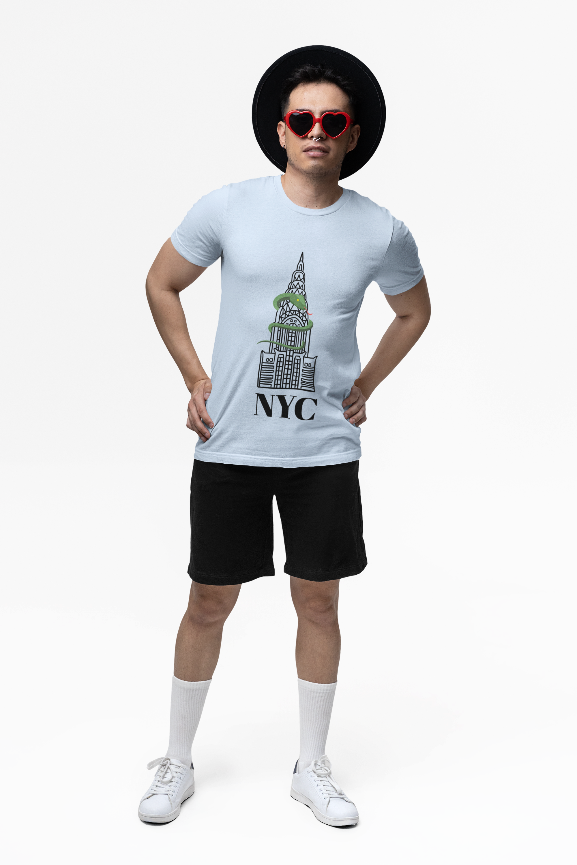 Ouirky and Fun NYC Chrysler Building  Graphic Unisex Heavy Cotton Tee Shirt