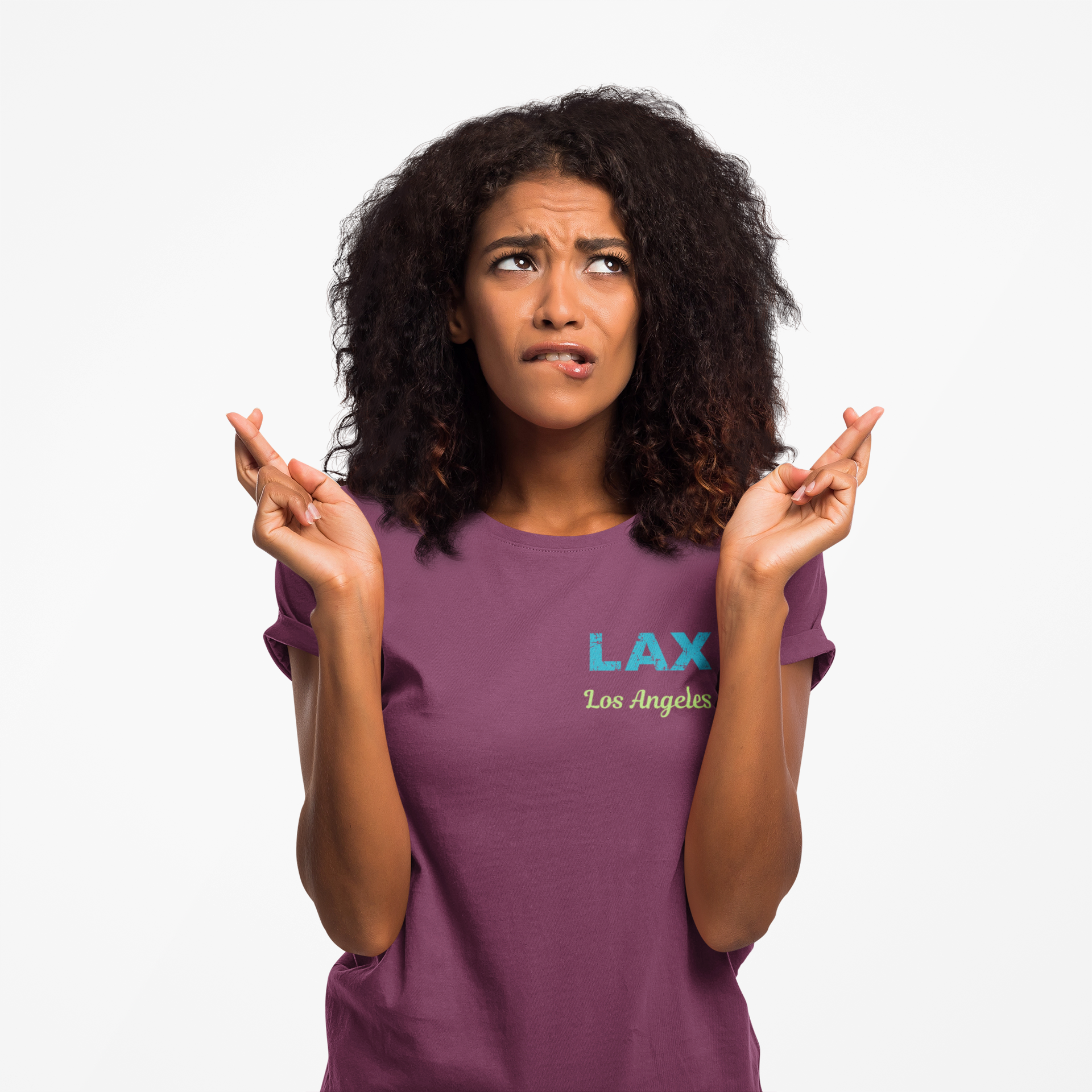 Distressed Letter LAX Los Angeles International Airport  Unisex Heavy Cotton Tee Shirt