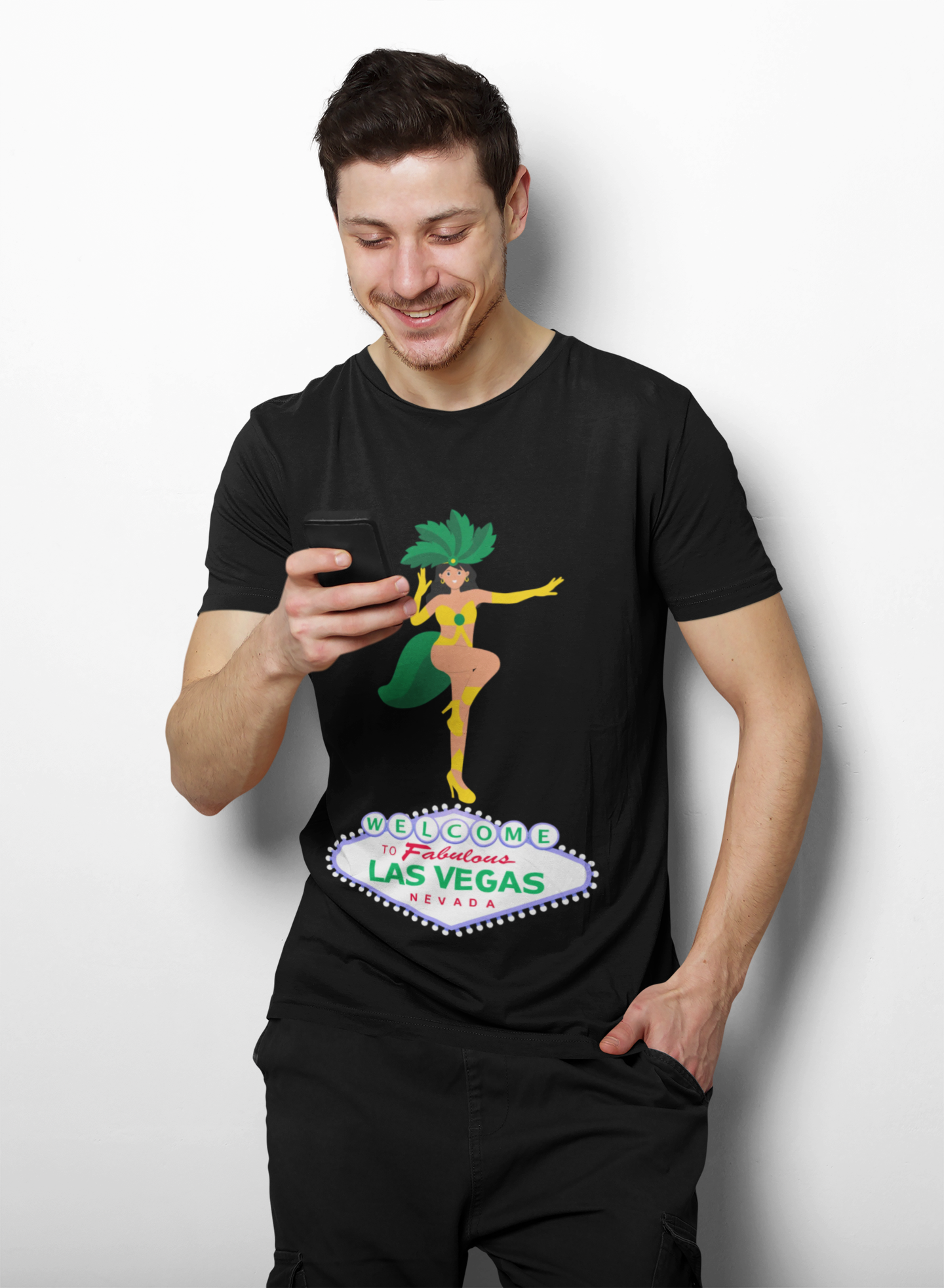 Let The Weekend Party begin with this Las Vegas Showgirl Unisex Heavy Cotton T-Shirt — Welcome to Fabulous Retro Vegas Tee