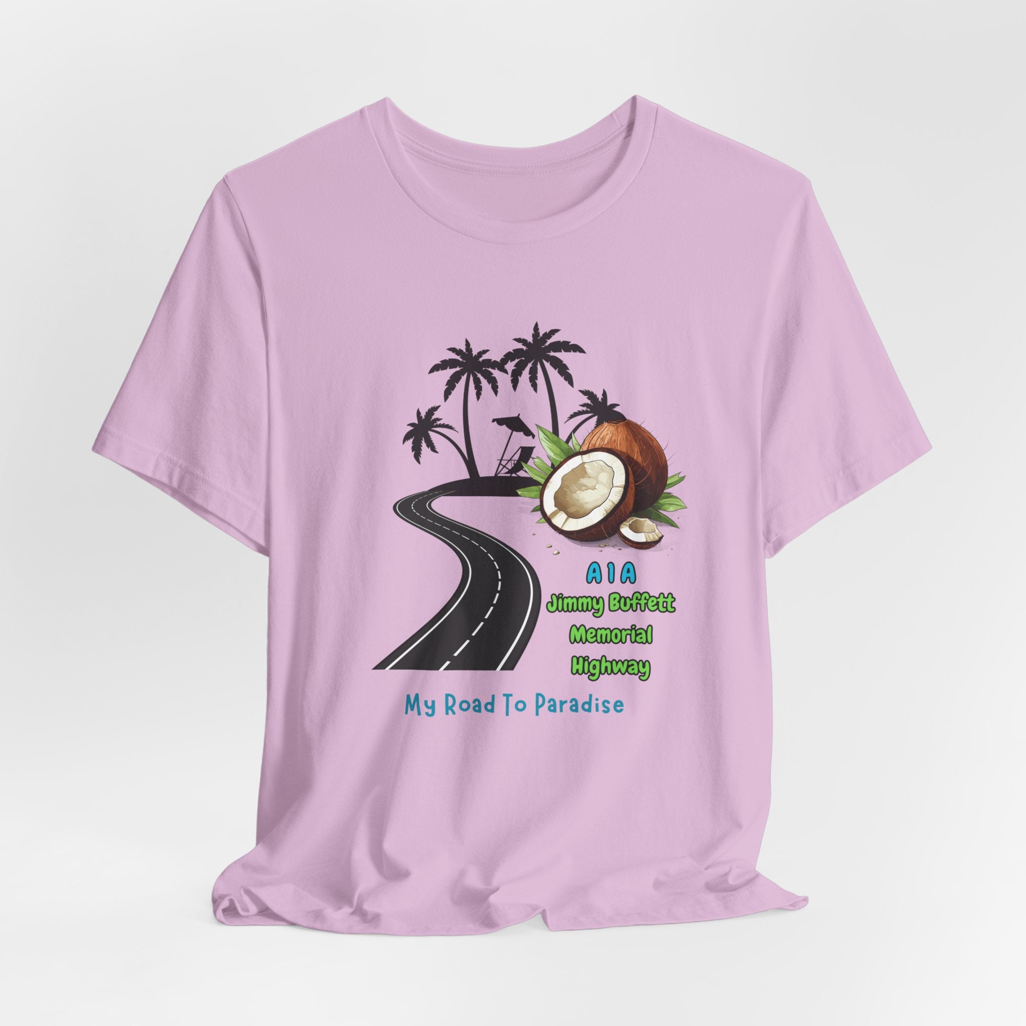 Jimmy Buffett Memorial Highway Road Trip to Paradise Unisex Tee, Summer Vibe Shirt, Gift for Beach Lovers, Casual Travel Top, My Road To Paradise Apparel