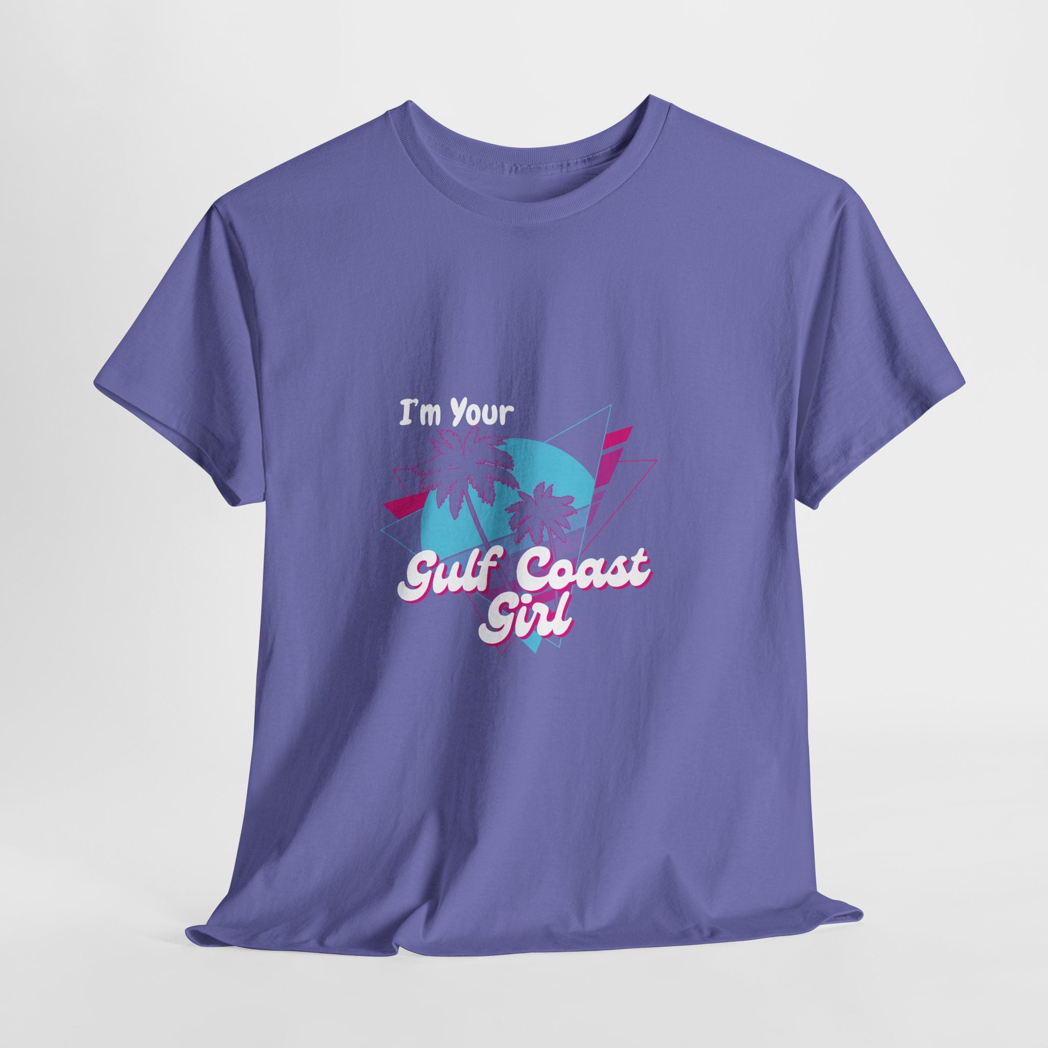 Declare to everyone that You Are (His/Her) Gulf Coast Girl  Retro 80's style unisex Tee shirt
