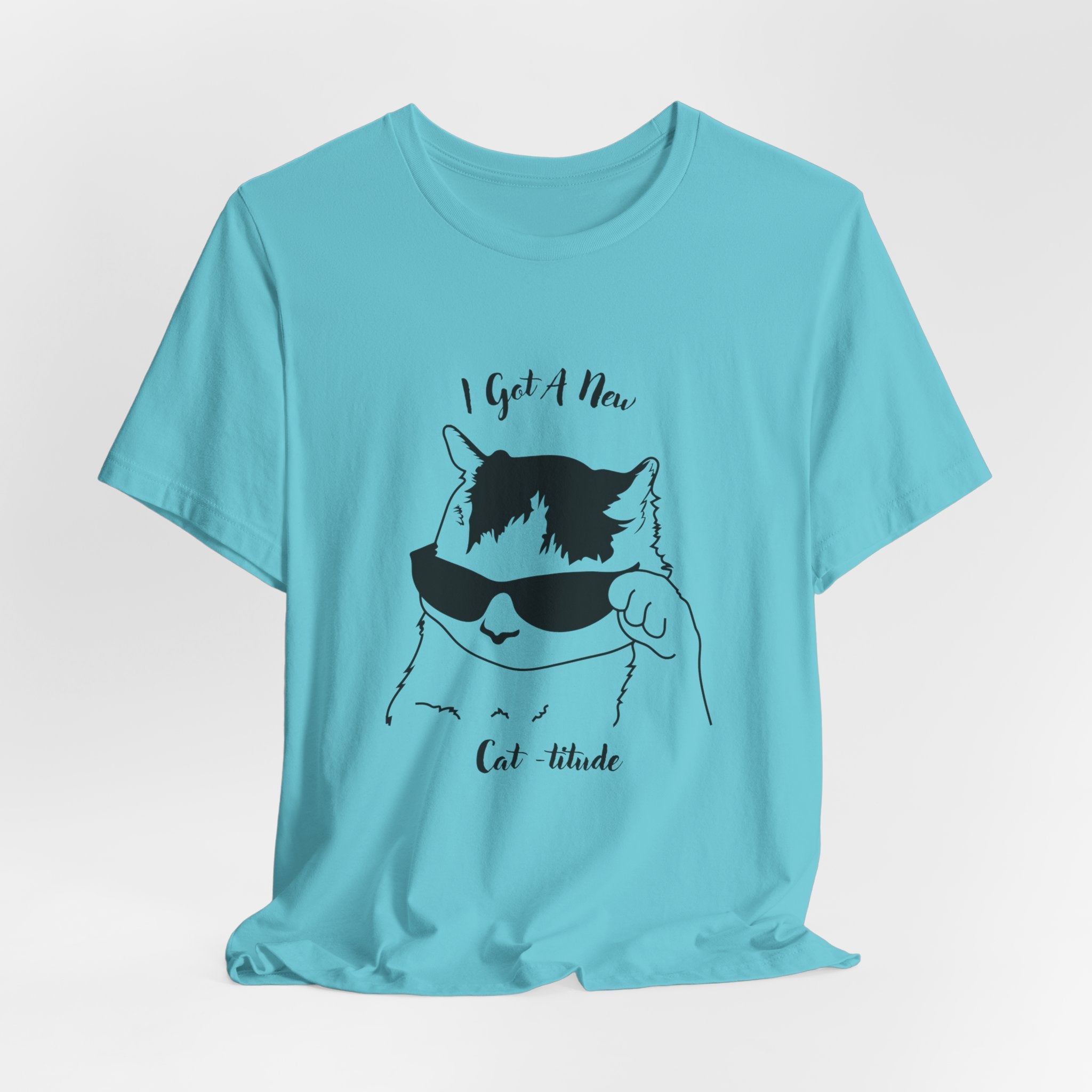 Cat Lovers Show Your Cool Cat - titude  with this Fun Heavy Cotton Unisex Tee Shirt