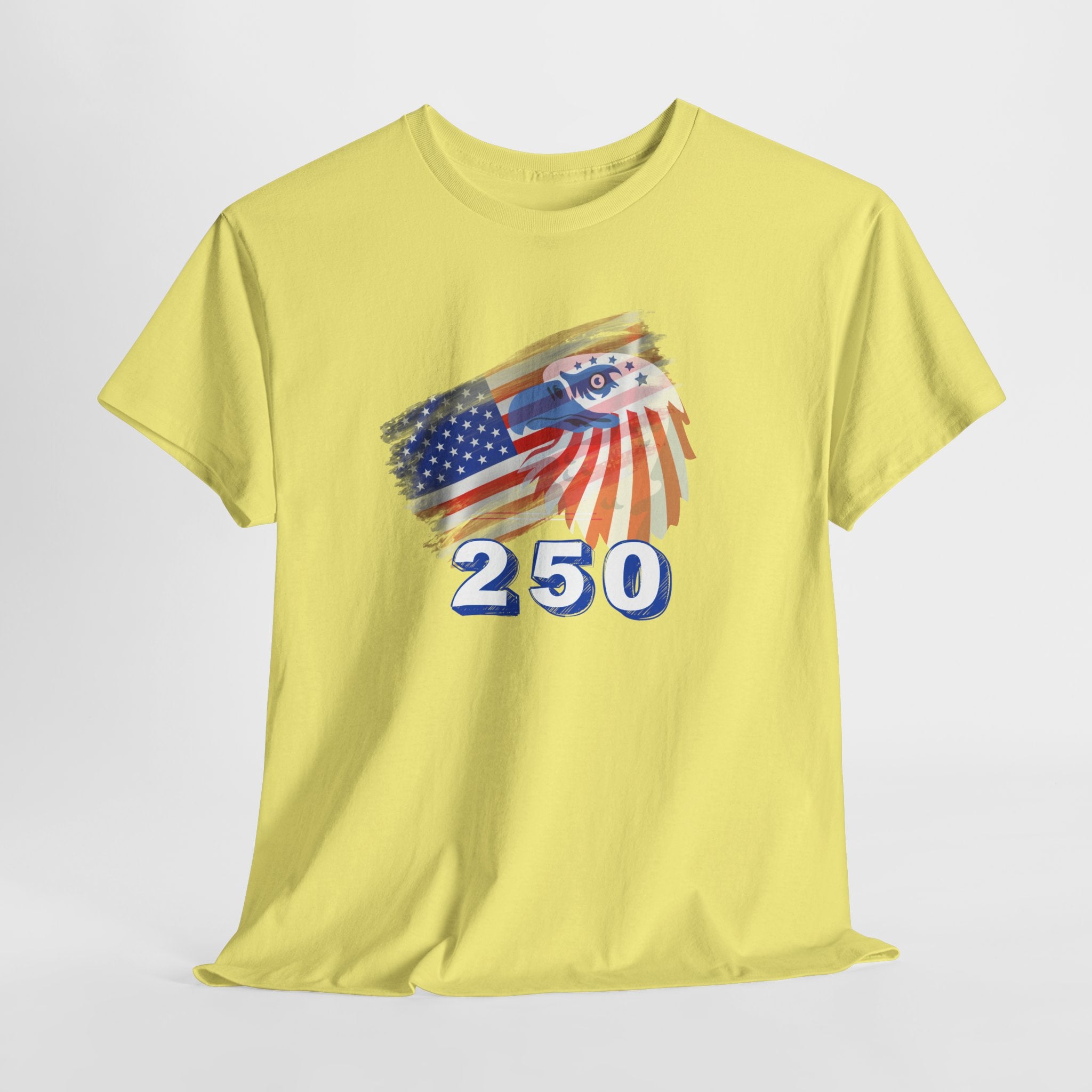 Patriotic 250 Birthday Graphic Tee, USA Flag T-Shirt, Americana Unisex Cotton Shirt, Independence Day Apparel, 250 Year Celebration Top