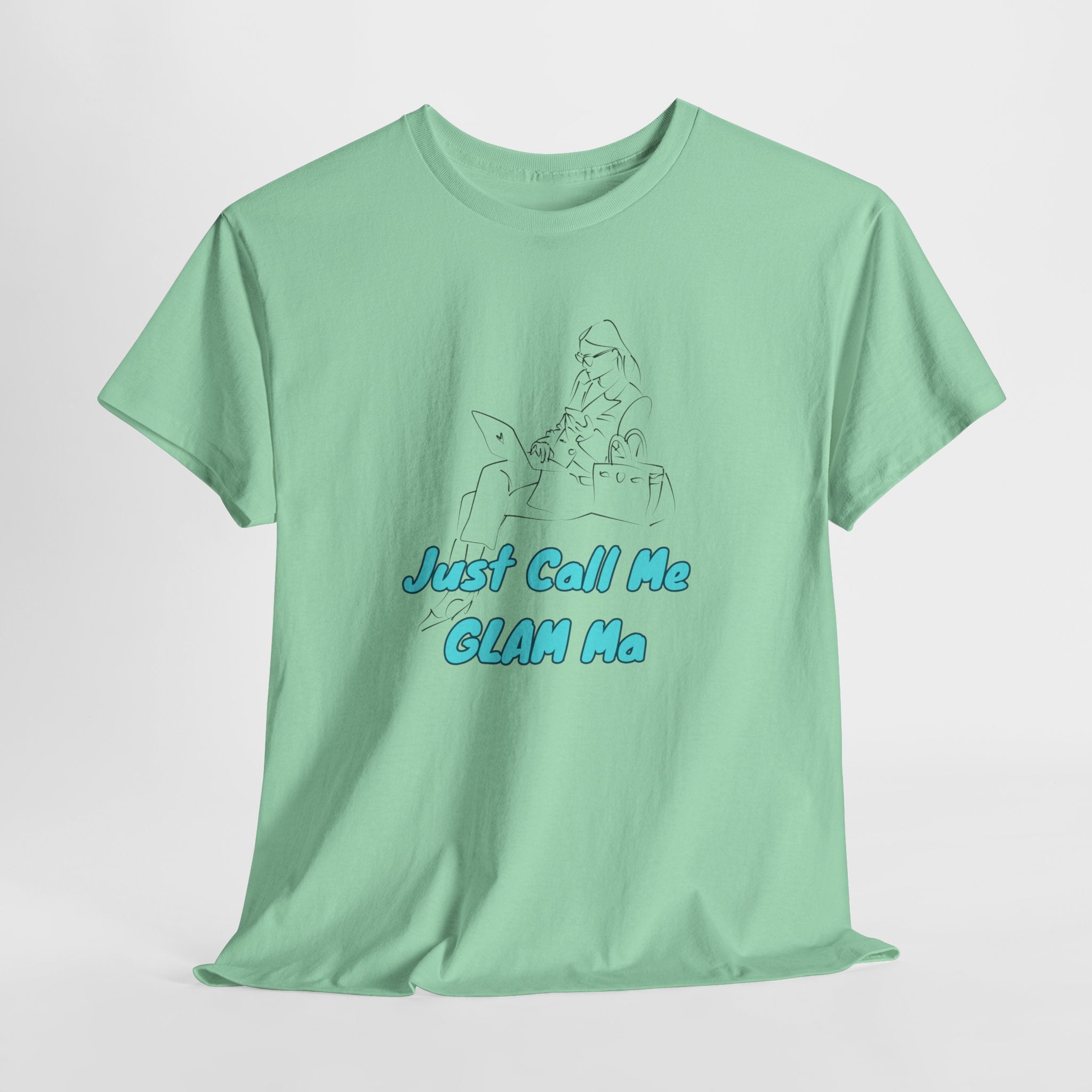 Fun Just Call Me Glam Ma Unisex Tee, Fun Graphic Cotton Shirt, Casual Wear, Gift for Friends, Summer Style, Statement Tee