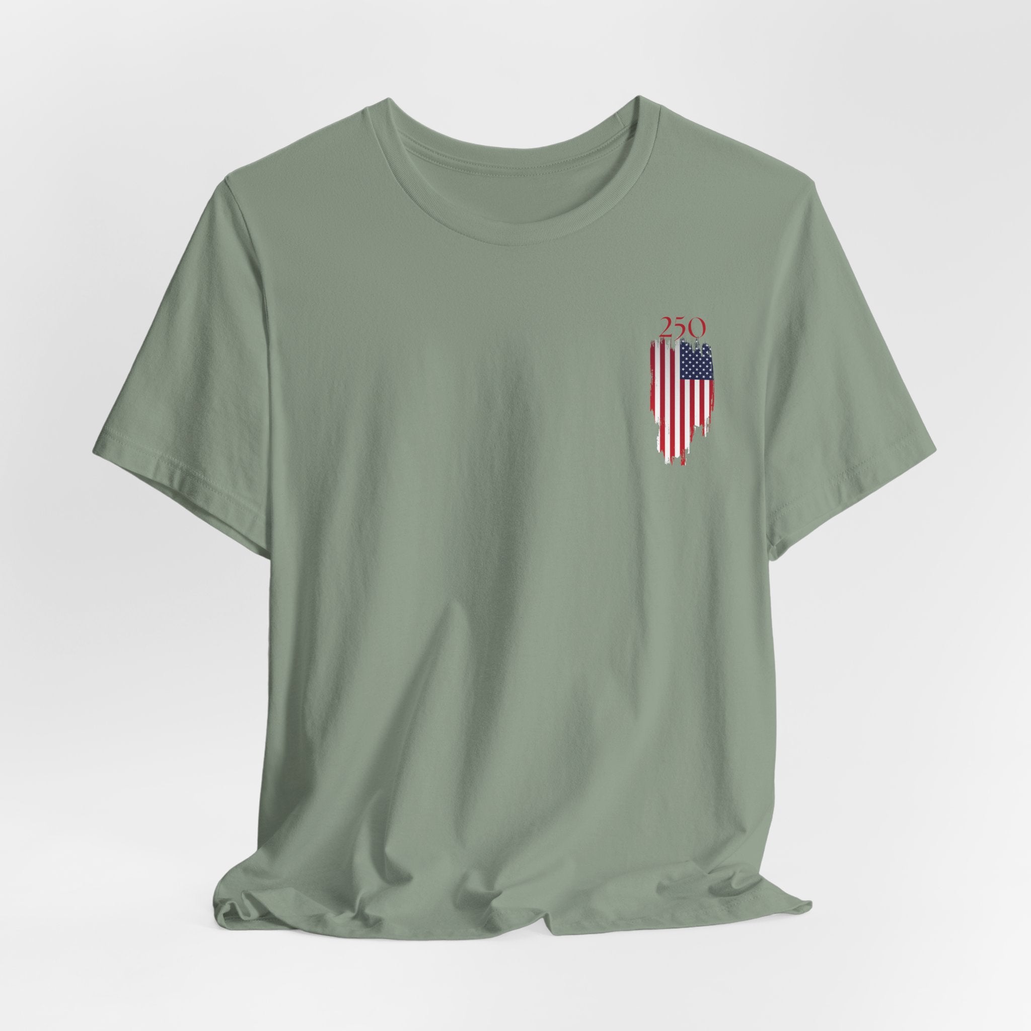 Patriotic 250th Birthday of USA Graphic Tee for Everyday Wear, USA Flag Shirt, Unisex Casual T-Shirt, Summer Style, Ideal for July 4th Celebrations