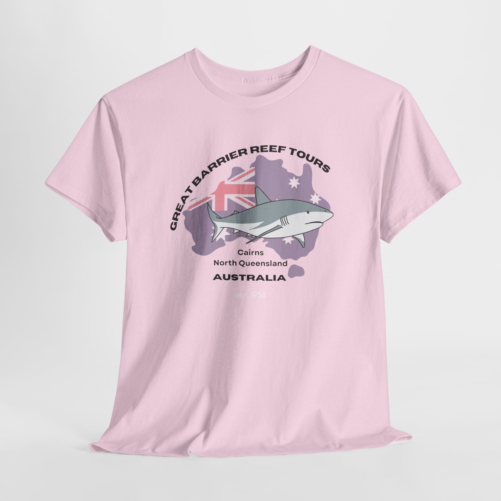 Great Barrier Reef Tours  Cairns, Australia Unisex Heavy Cotton Tee | Perfect for Beach Lovers, Gift Idea, Summer Vibes, Vacation T-Shirt, Casual Wear