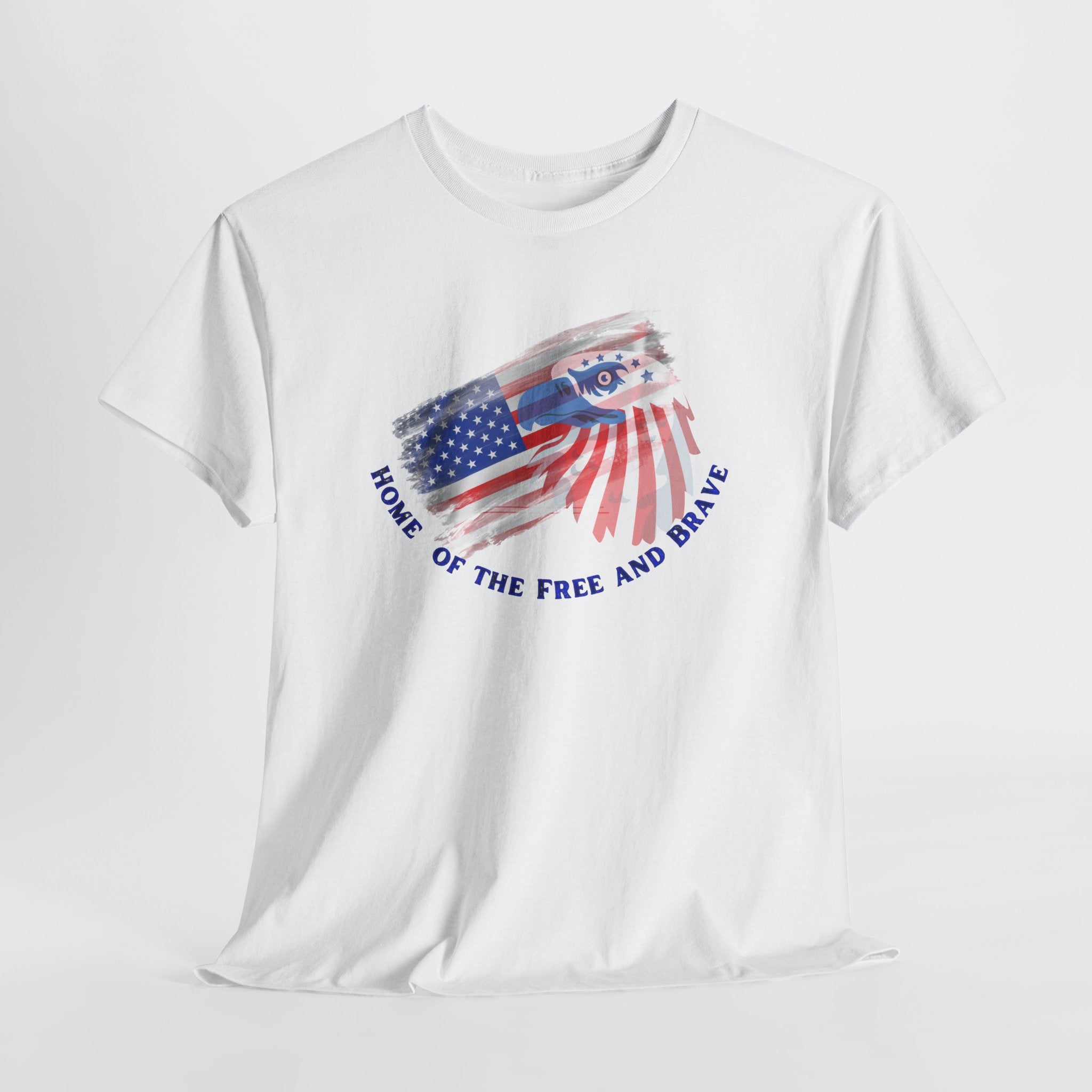 Patriotic Home of the Free and Brave Unisex T-Shirt - Home of the Free and Brave, Veterans Day Gift, Independence Day Tee, Remembrance Shirt, USA Pride Apparel