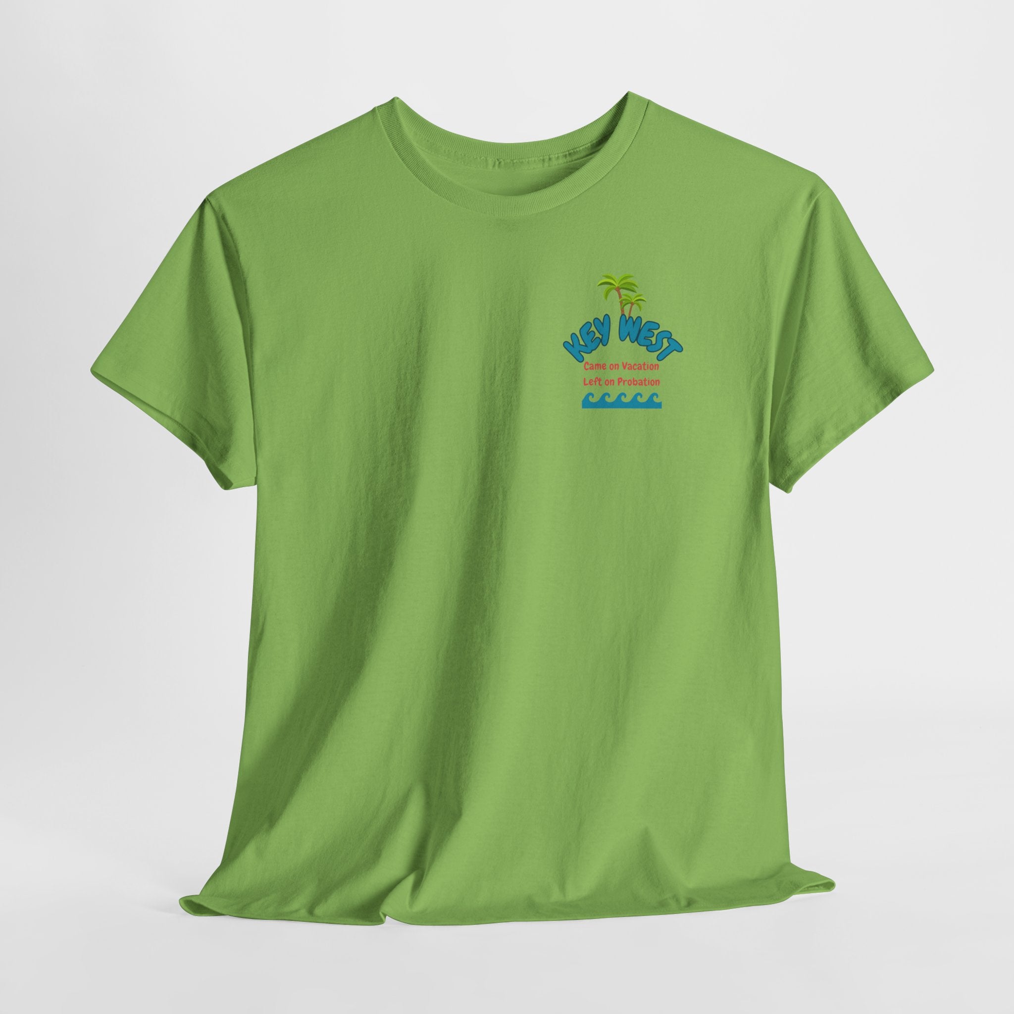 Visit Key West come back with a new reputation. Unisex Heavy Cotton Tee, Tropical Summer Shirt, Beachwear Gift, Vacation Outfit, Fun Casual Style