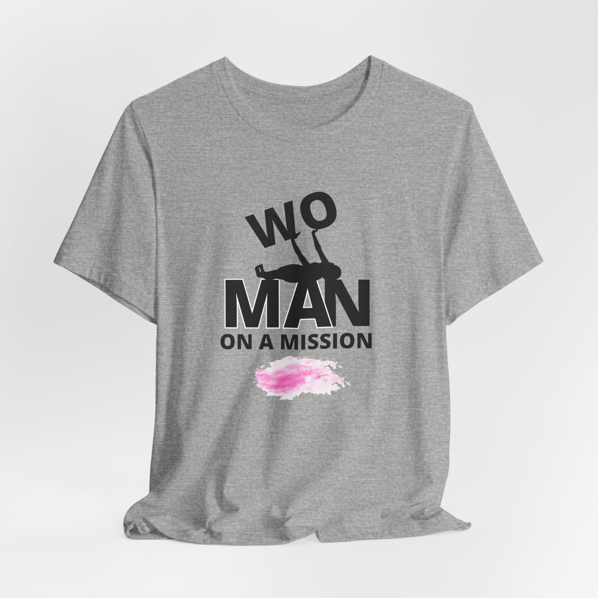 Declare to all that YOU are a WOman on a  Mission Unisex Heavy Cotton Tee, Motivational T-Shirt, Positive Quote Top, Gift for Her, Casual Wear