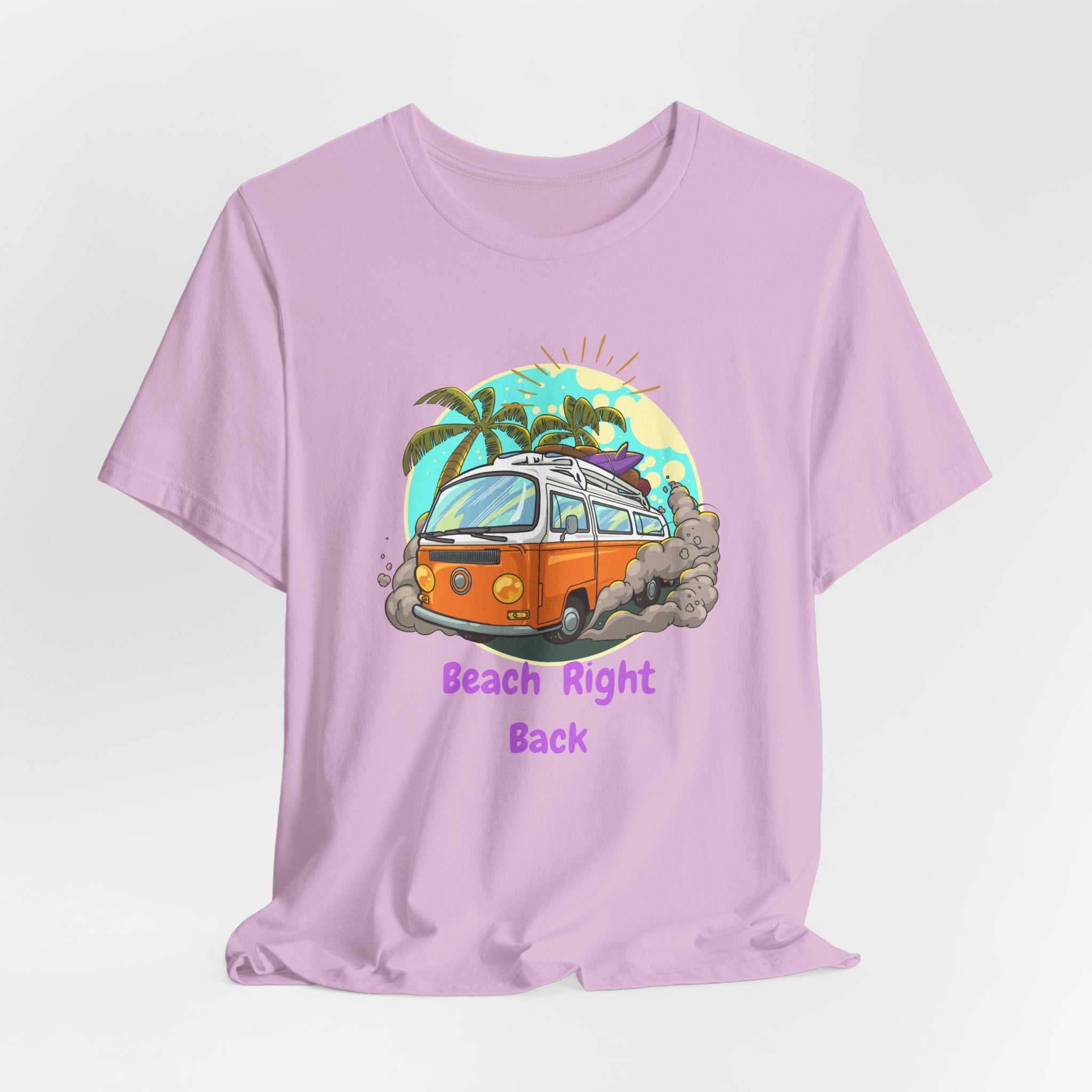 Retro VW Bus Beach Right Back Unisex Heavy Cotton Tee Shirt Design, Summer Shirt, Travel Tee, Casual Wear, Vacation Gift, Beach Holiday Clothing
