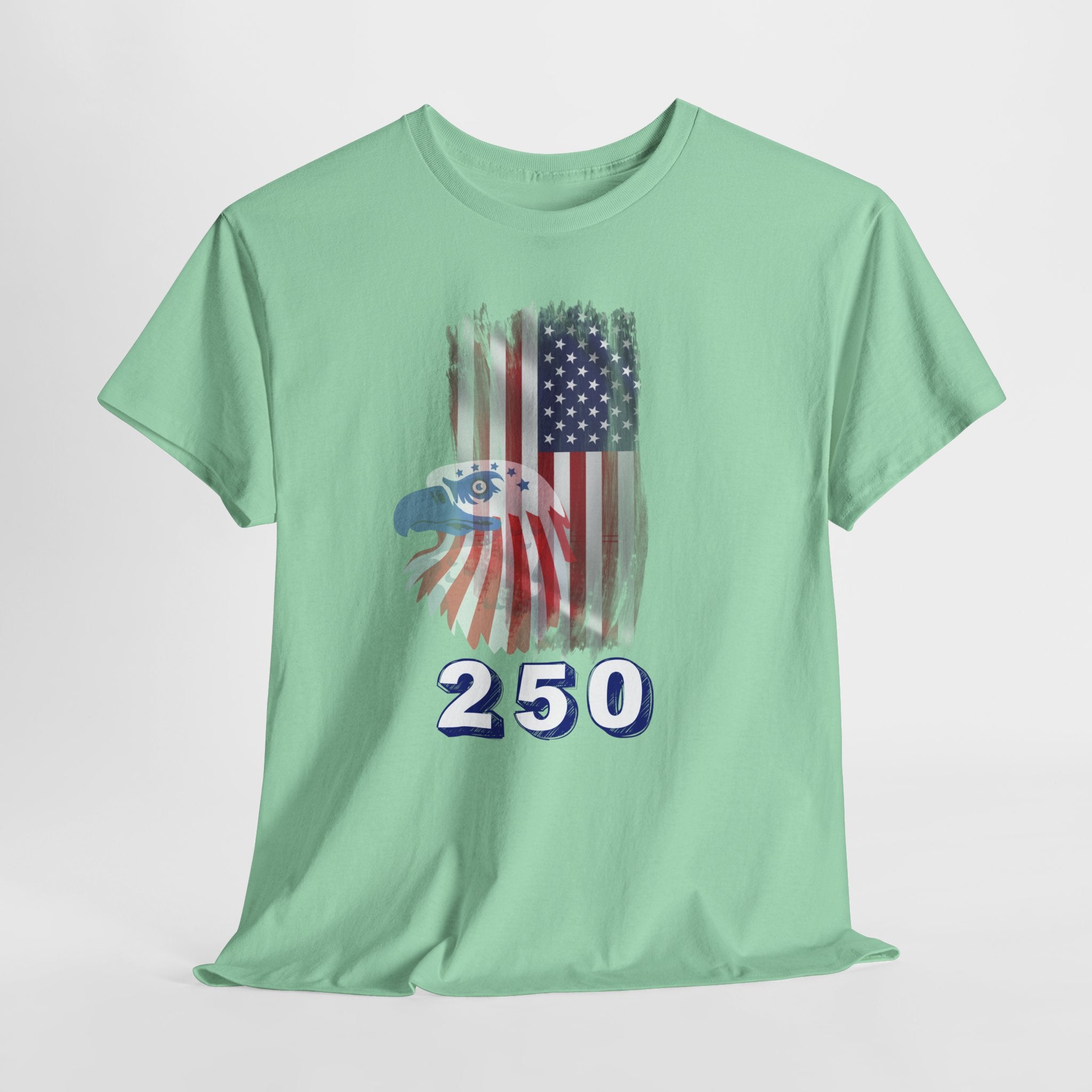 Celebrate the 250th Birthday with Patriotic Flag and Eagle Tee, Unisex T-Shirt, American Flag Shirt, Fourth of July Gift, Freedom Apparel, USA Pride Wear, Casual Summer Top