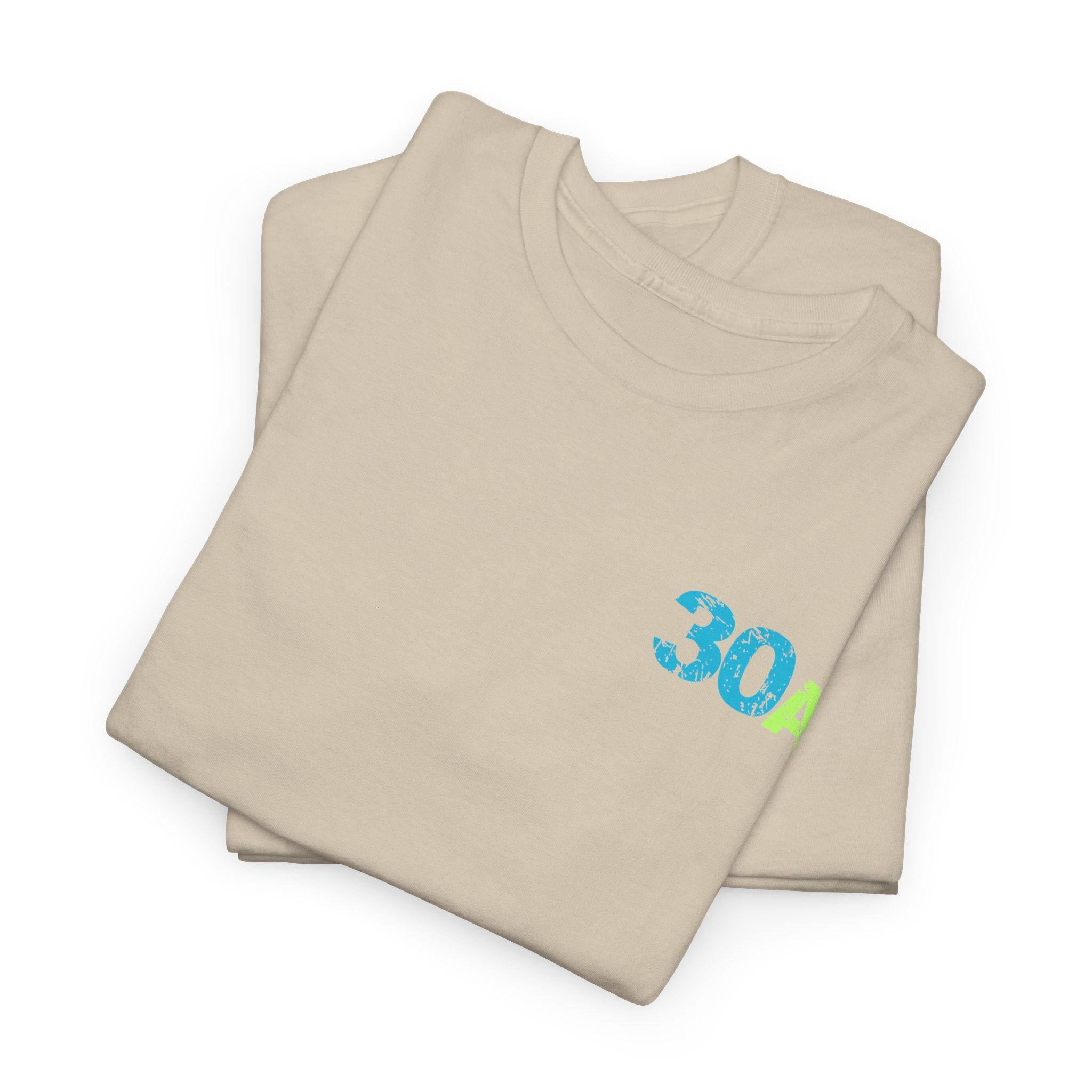 Distressed 30A Beach Logo Unisex Heavy Cotton T-Shirt — Emerald  Coastal Highway Vacation Tee