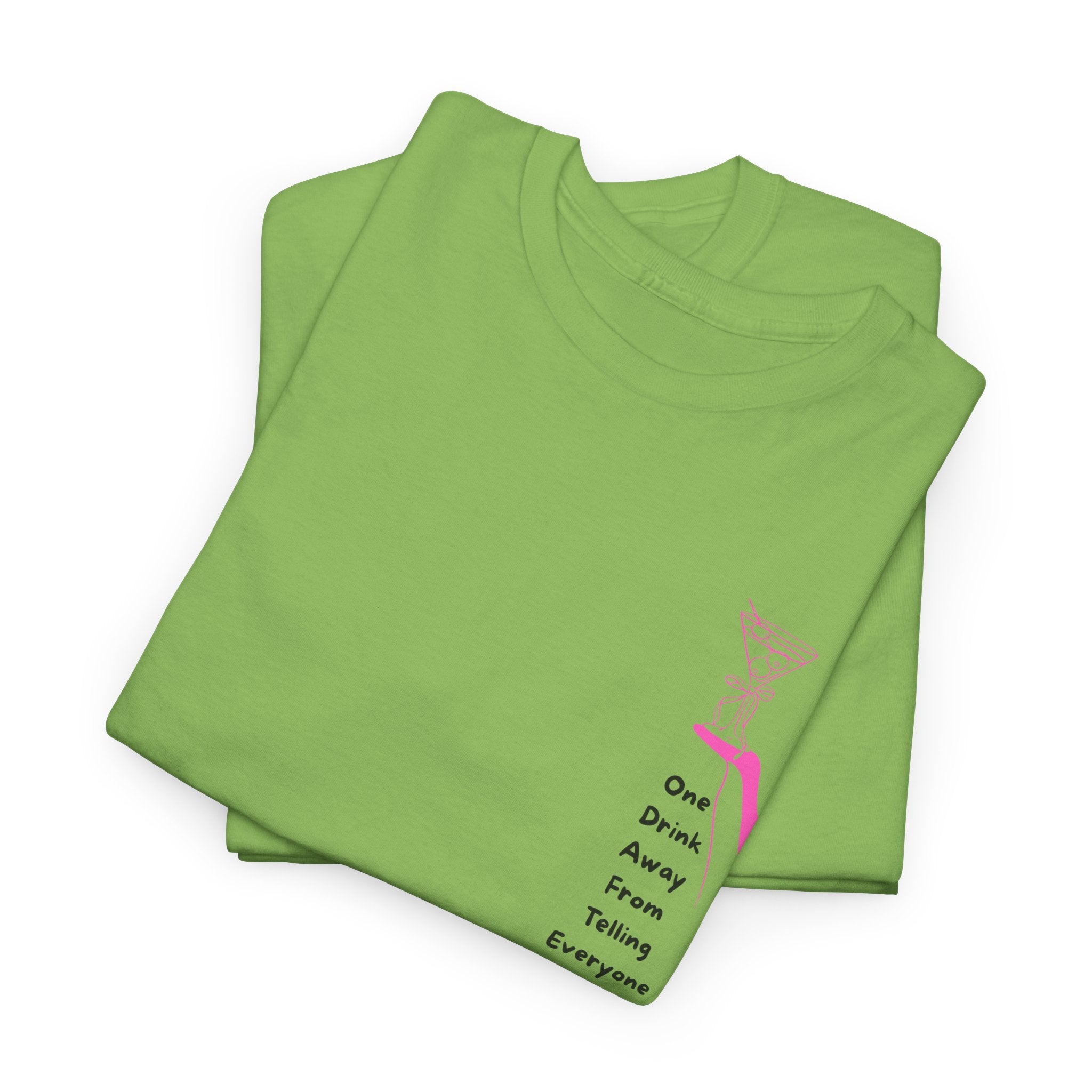 Funny and Catty One Drink Away From...Unisex Heavy Cotton Tee - Shirt