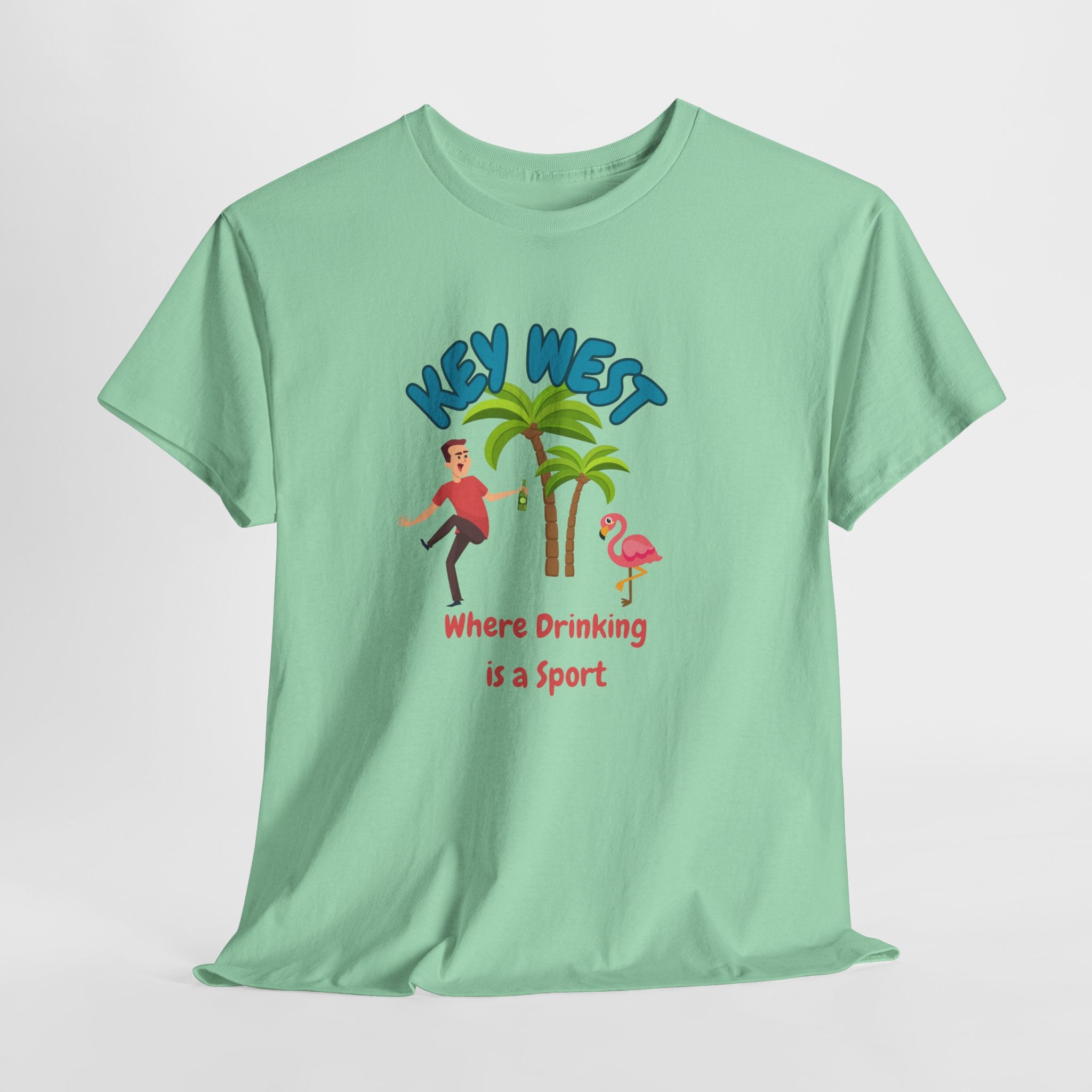 Funny Key West Drinking Sport Tee, Summer Vacation Shirt, Beach Party Apparel, Fun Casual Wear, Gift for Travelers