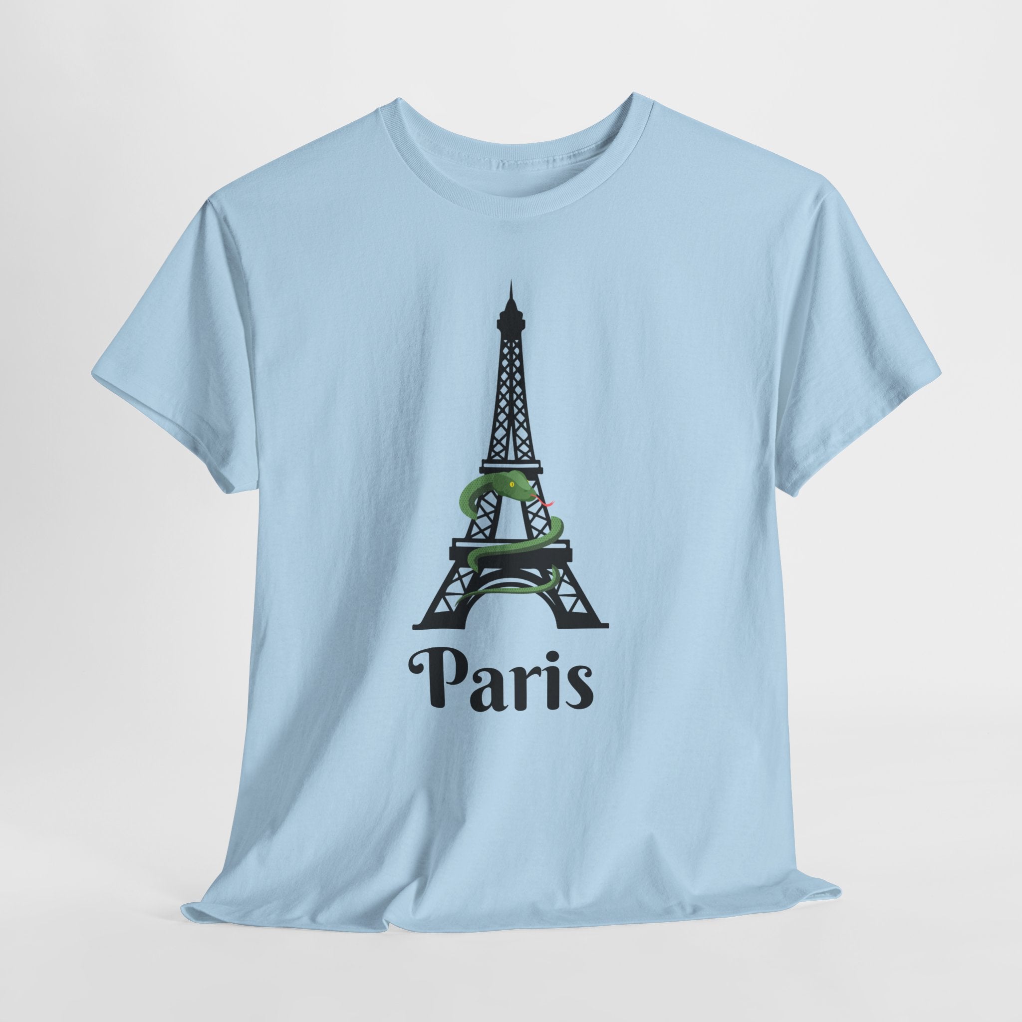 Fun and Quirky Paris Eiffel Tower Graphic Unisex Heavy Cotton Tee Shirt
