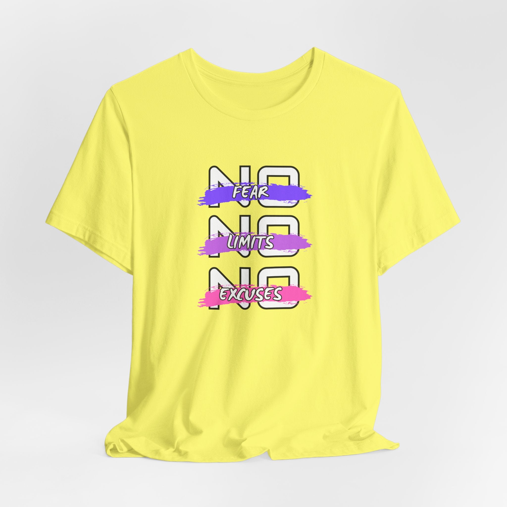 Motivational Graphic Unisex Tee - "No Limits, No Excuses"  Jersey Short Sleeve Shirt, Fitness Apparel, Workout Gear, Inspirational Tee, [...]