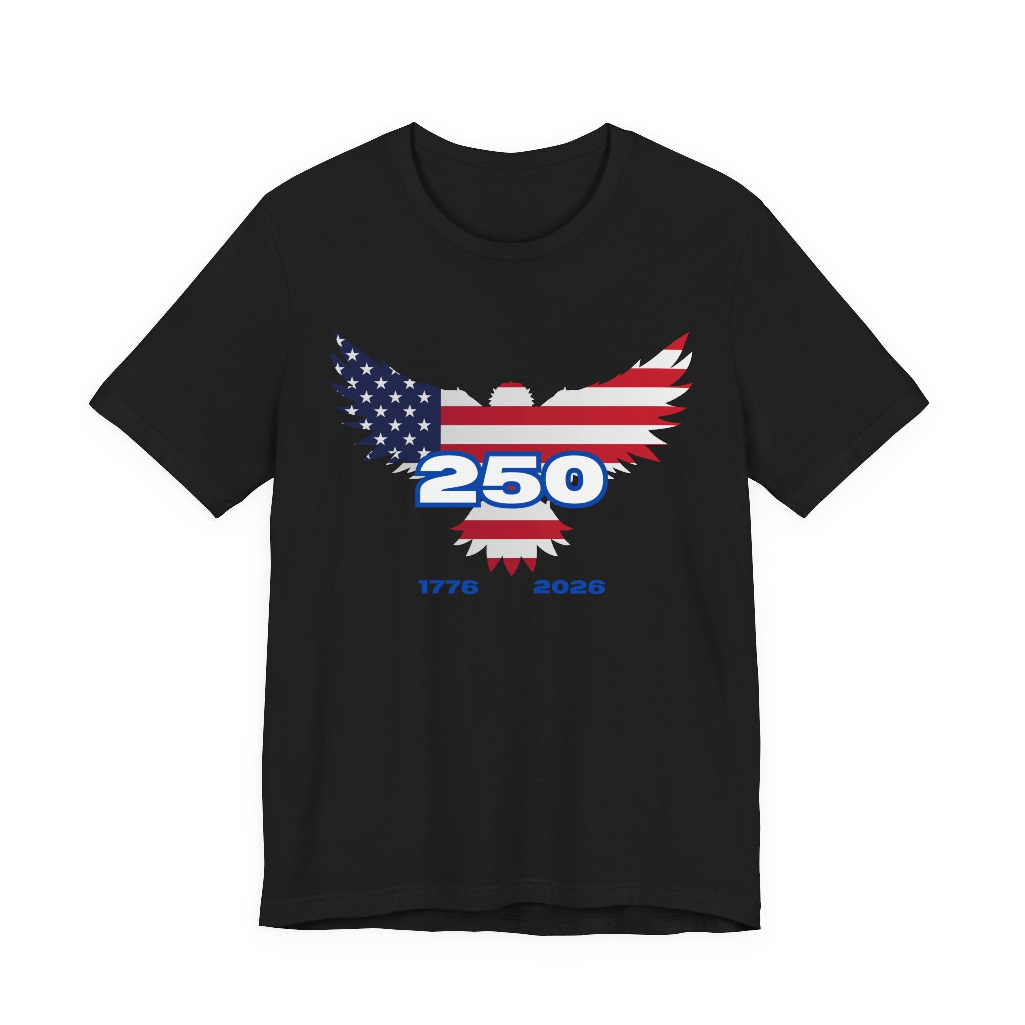 Patriotic Eagle  250th USA Birthday Graphic Tee, Unisex USA Independence Day Shirt, 250th Anniversary Apparel, American Pride T-Shirt, Fourth of July Outfit