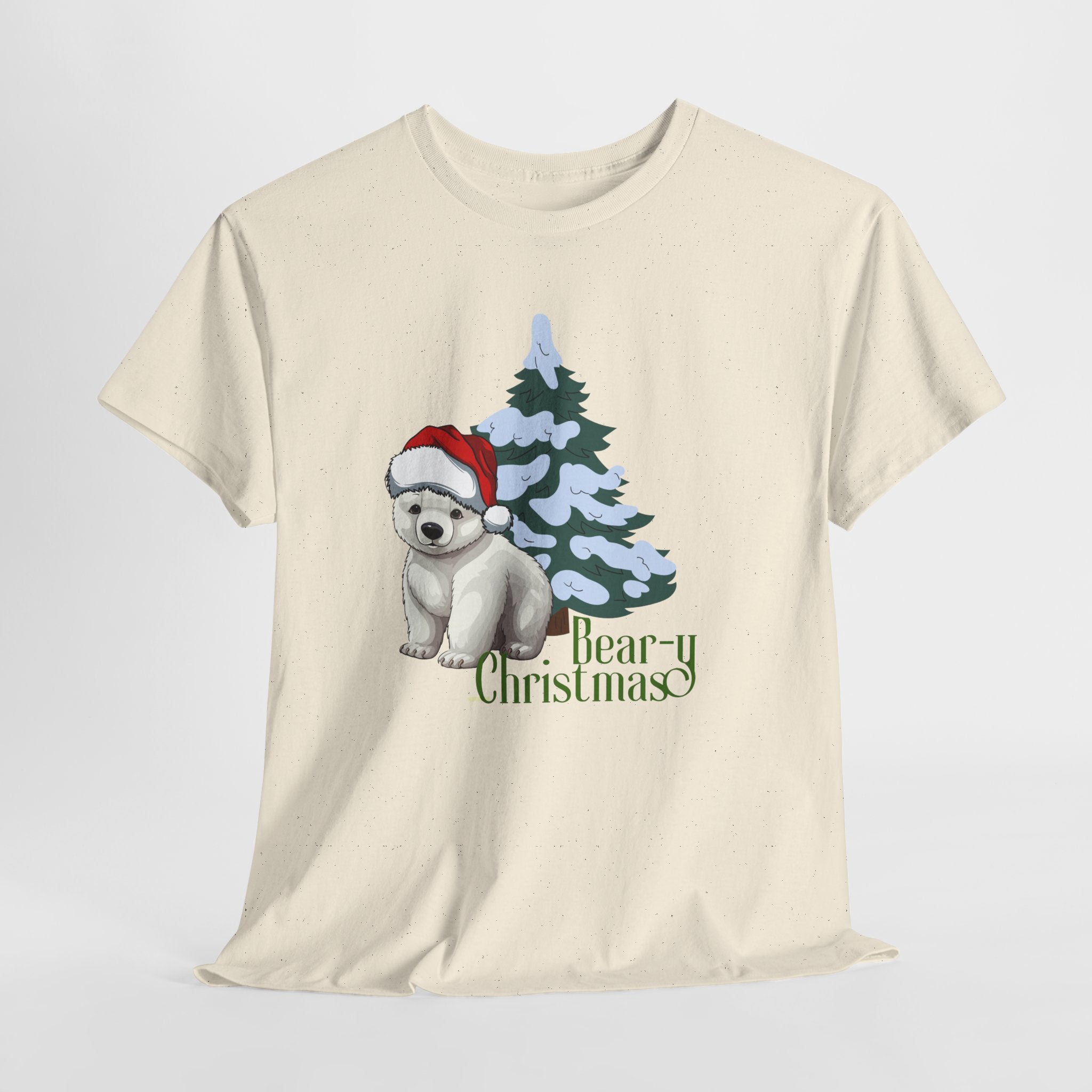 Festive Merry Bear-y Christmas Unisex Heavy Cotton Tee, LGBTQIA+ Community Fun