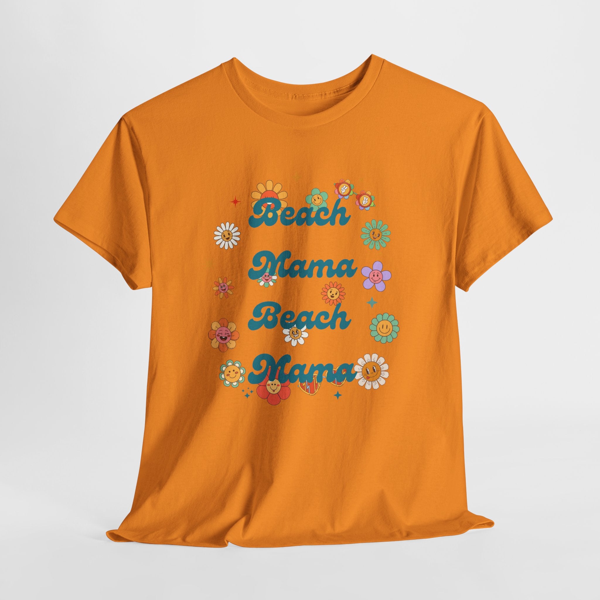 Proud to be a Retro 60's  Beach Mama  "Summer of Love" Tee  Shirt- Unisex Heavy Cotton