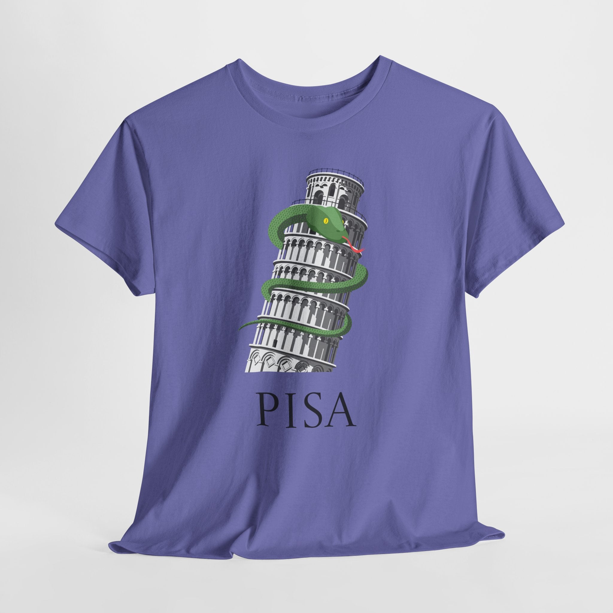 Fun Tower of Pisa Graphic Unisex Heavy Cotton Tee - Fun Graphic Design