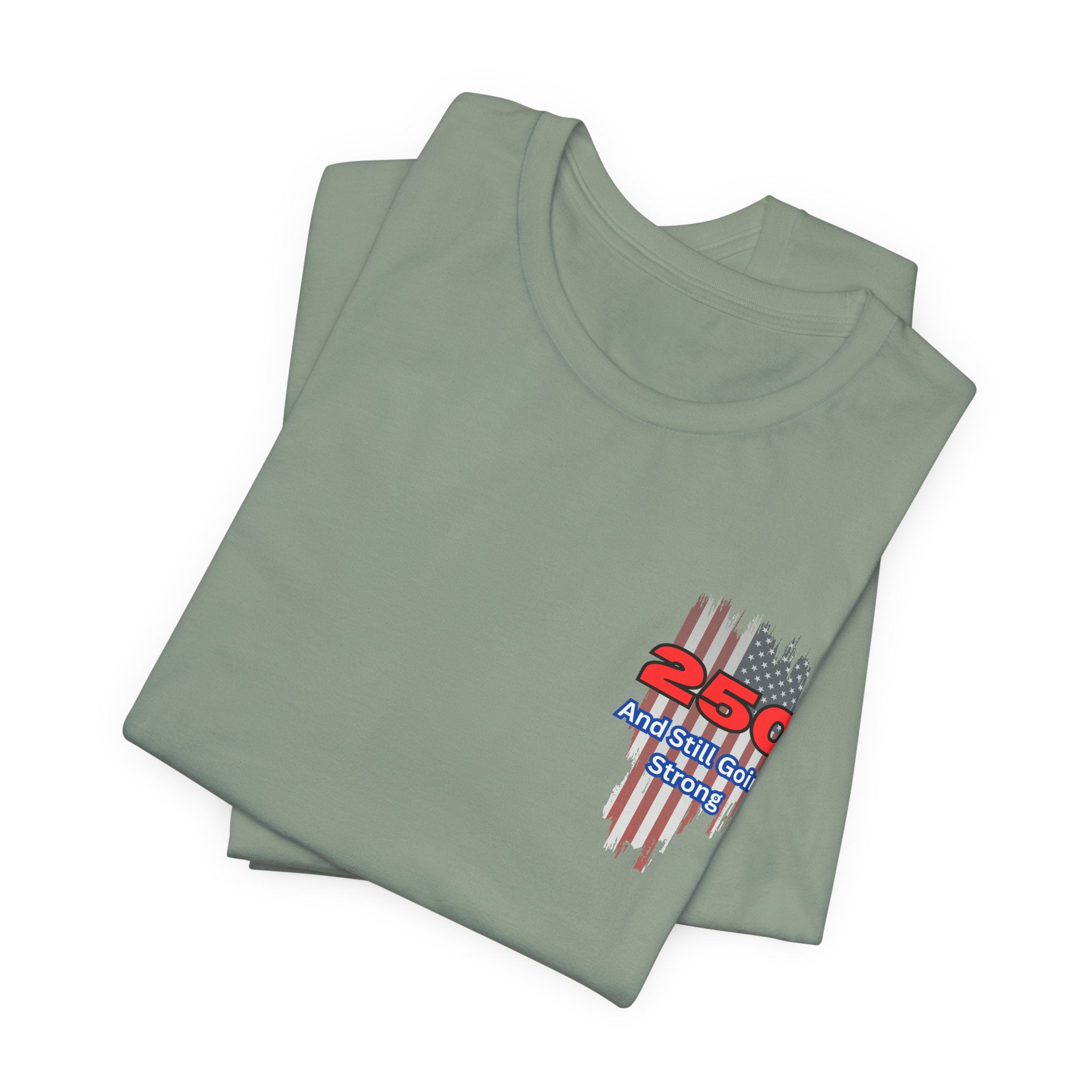 Patriotic 250th Birthday USA  Short Sleeve Tee -Stars & Stripes, Unisex Tee for Celebrations, American Pride, Holiday Tee, Gift Idea