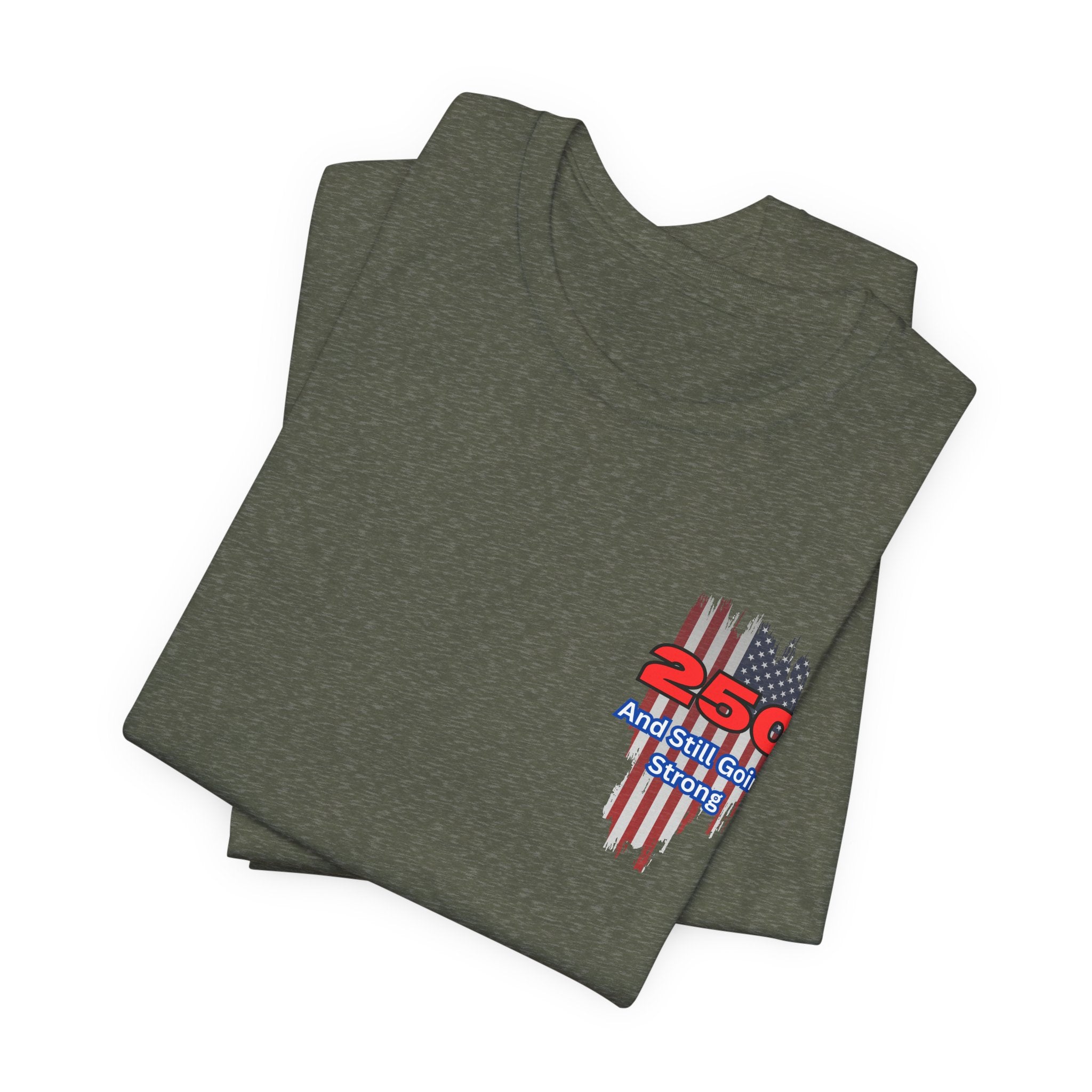 Patriotic 250th Birthday USA  Short Sleeve Tee -Stars & Stripes, Unisex Tee for Celebrations, American Pride, Holiday Tee, Gift Idea