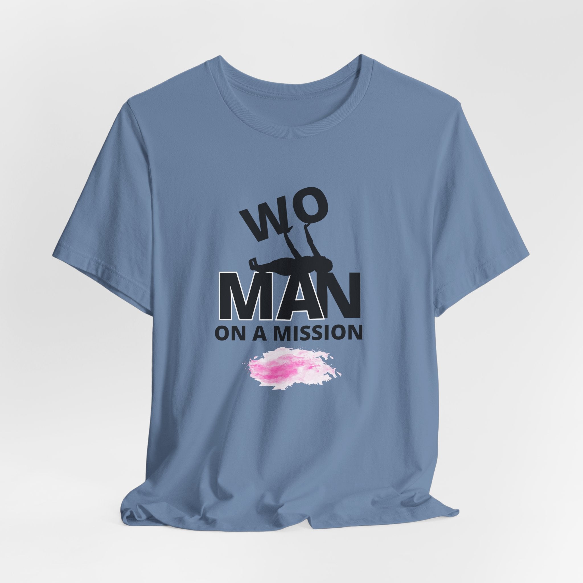 Declare to all that YOU are a WOman on a  Mission Unisex Heavy Cotton Tee, Motivational T-Shirt, Positive Quote Top, Gift for Her, Casual Wear