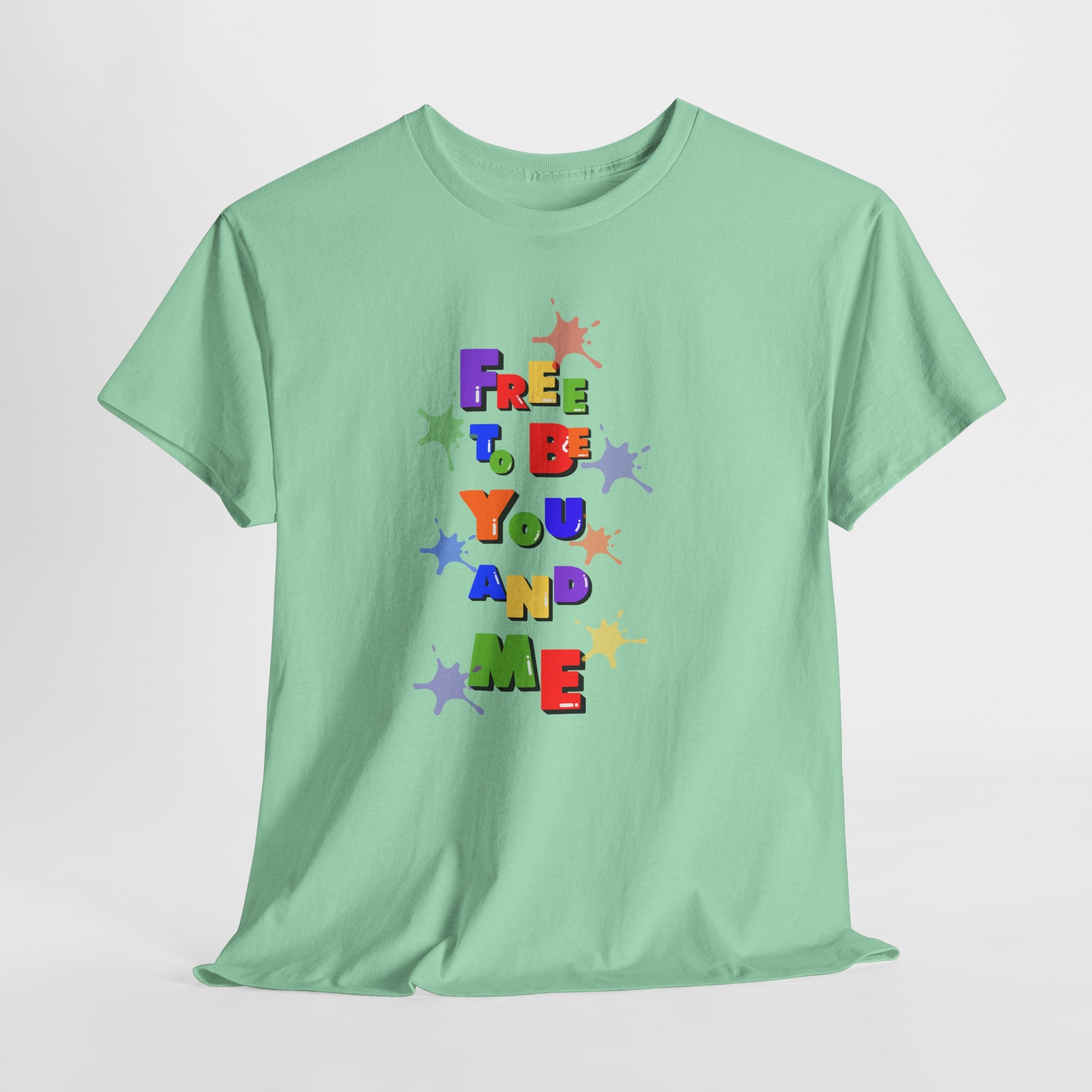 Celebrate and Proclaim with Colorful   Free To Be You And Me Unisex Heavy Cotton Tee