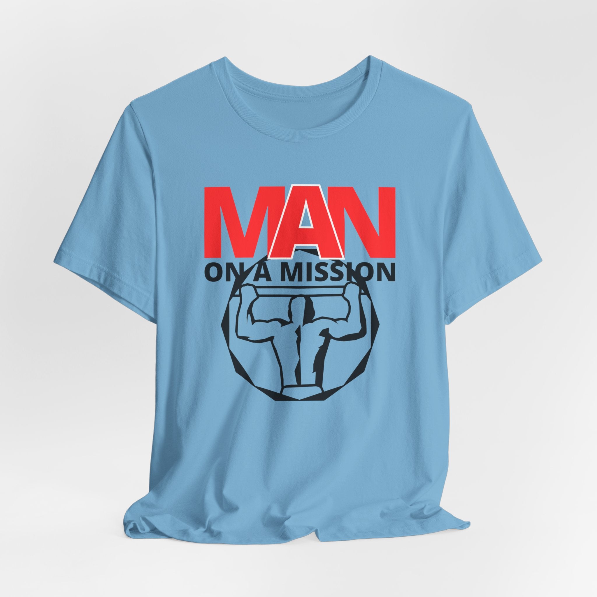 Man On A Mission Unisex Tee - Motivational Fitness T-Shirt, Inspirational Workout Shirt, Gym Apparel, Gift for Him