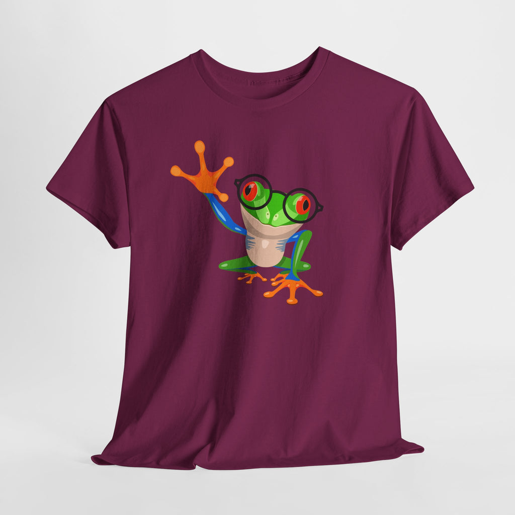 Playful Wizardly Tree Frog Graphic Tee, Unisex Casual Shirt, Funny T-Shirt, Nature Lover Gift, Eco-Friendly Fashion, Animal Lover Apparel