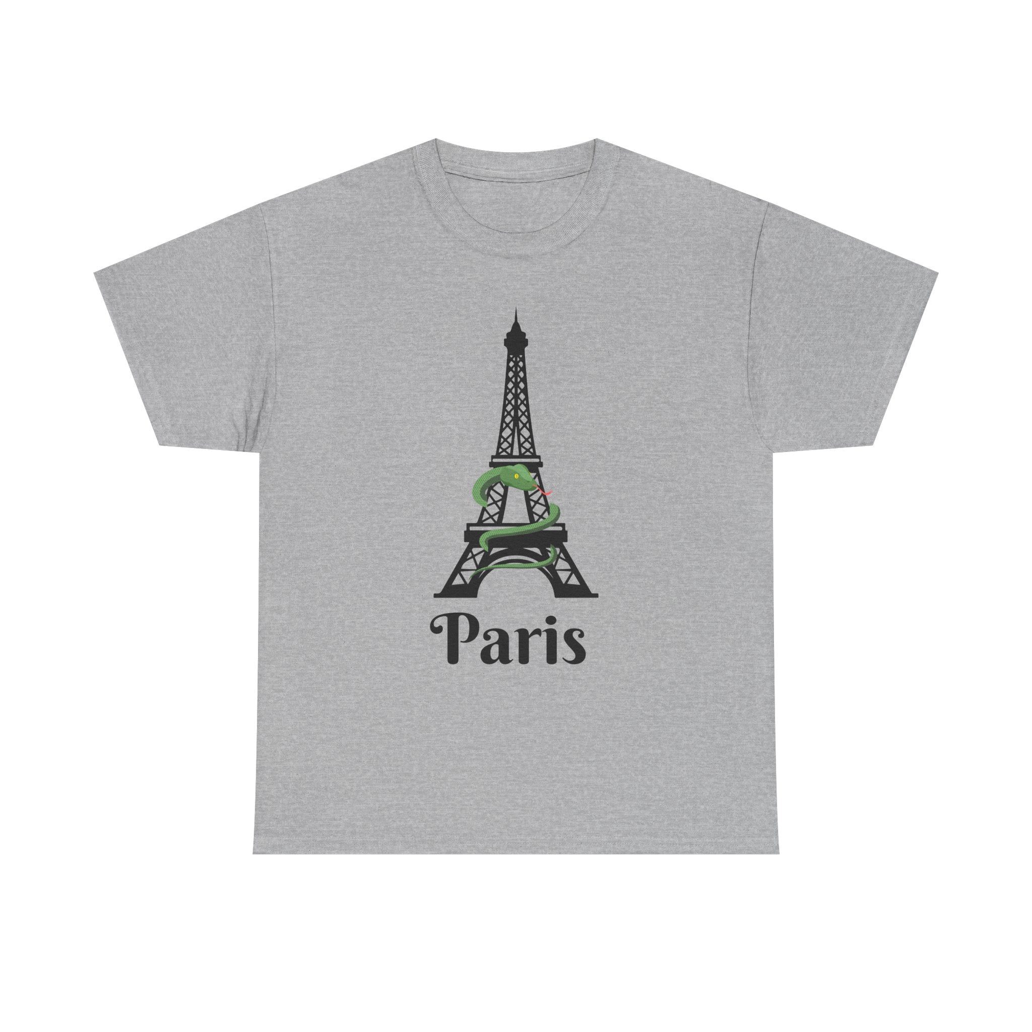 Fun and Quirky Paris Eiffel Tower Graphic Unisex Heavy Cotton Tee Shirt