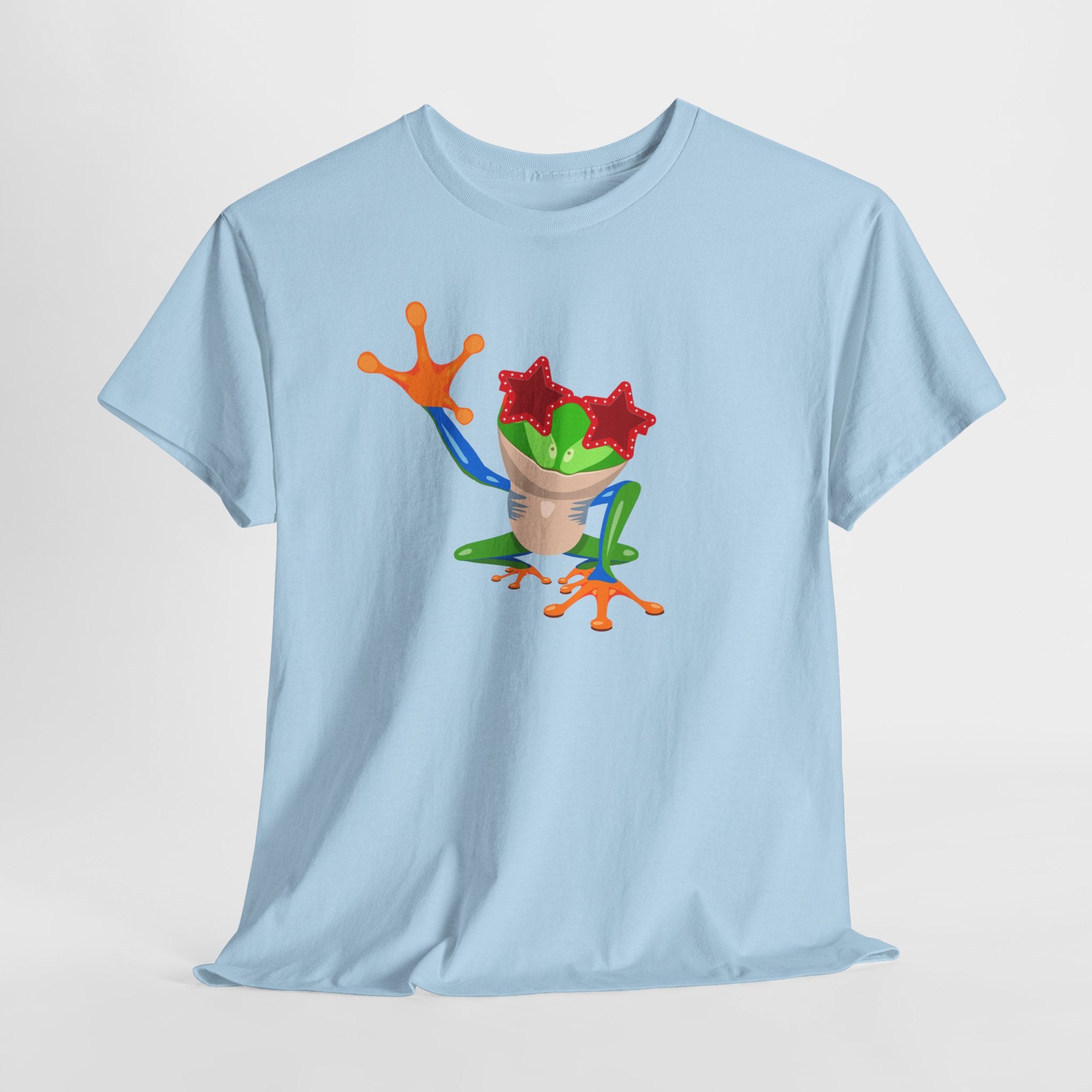 Fun Rocket Man Tree Frog Unisex Heavy Cotton Tee - Fun, Quirky Apparel for Nature Lovers, Gift for Kids and Adults, Summer Casual Wear, [...]