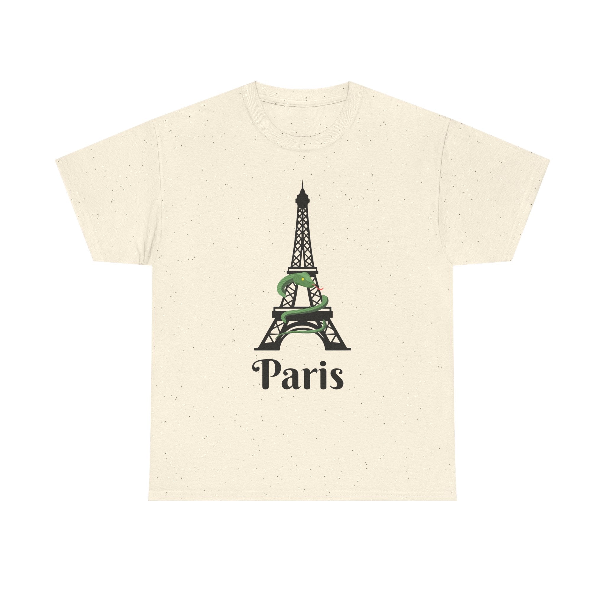 Fun and Quirky Paris Eiffel Tower Graphic Unisex Heavy Cotton Tee Shirt