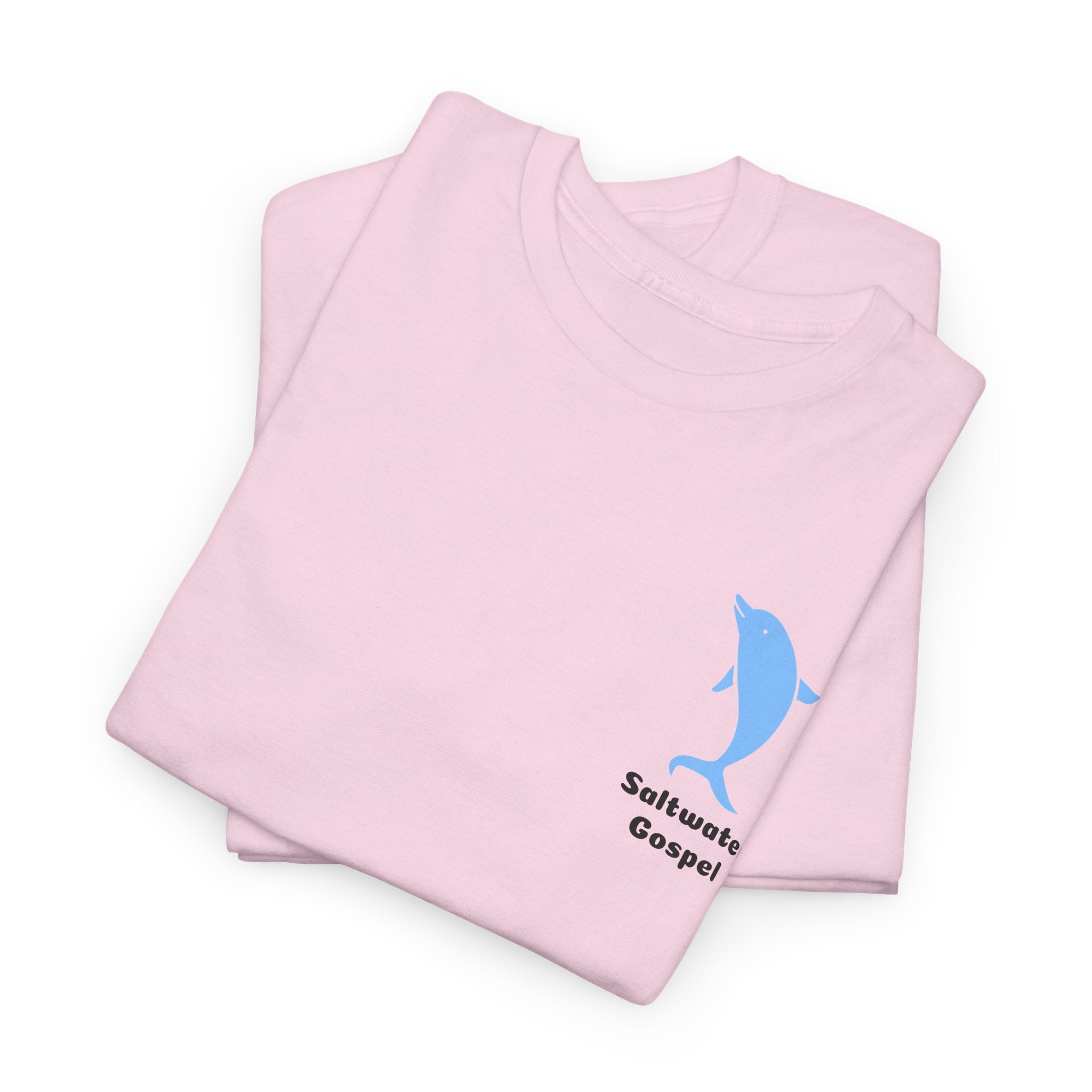 Declare the Ocean is your Soulmate with this Dolphin Design Saltwater Gospel Tee Shirt
