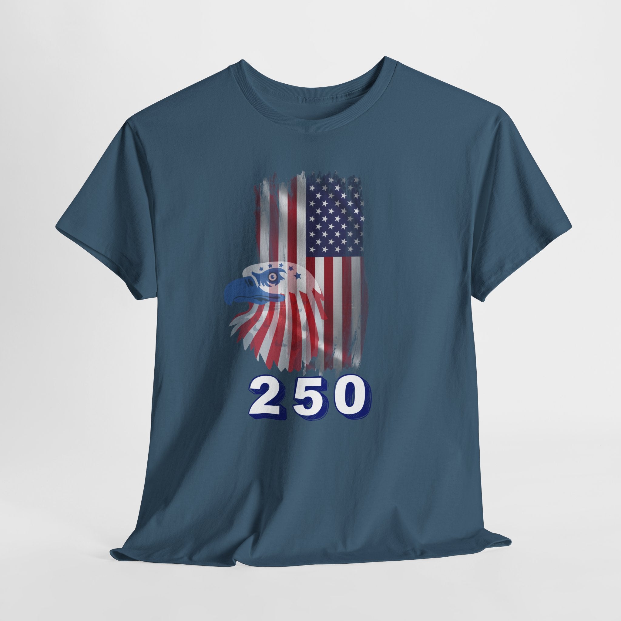 Celebrate the 250th Birthday with Patriotic Flag and Eagle Tee, Unisex T-Shirt, American Flag Shirt, Fourth of July Gift, Freedom Apparel, USA Pride Wear, Casual Summer Top